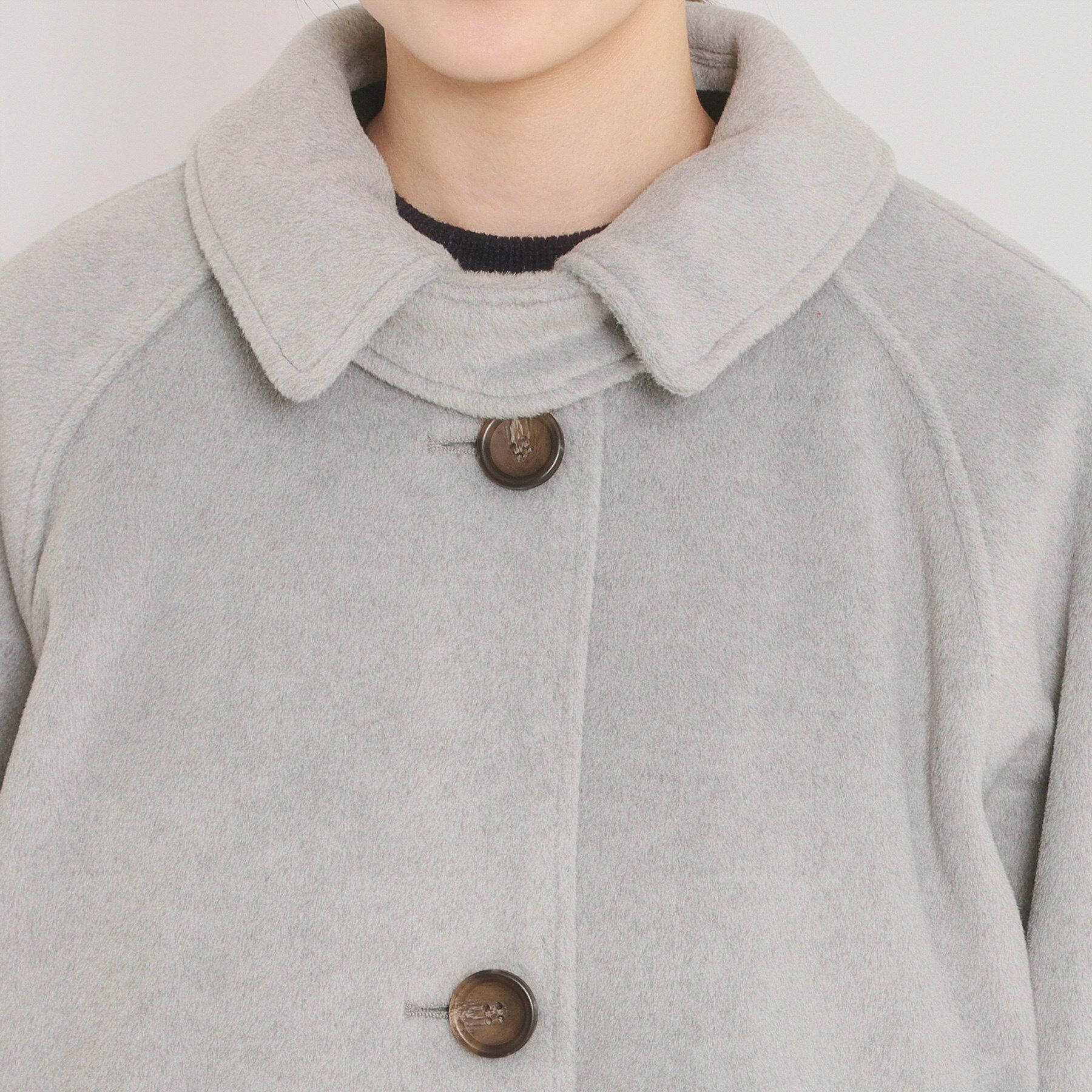 ITS&rsquo;DEMO「モッサ風ロングコート」|ステンカラーコート|