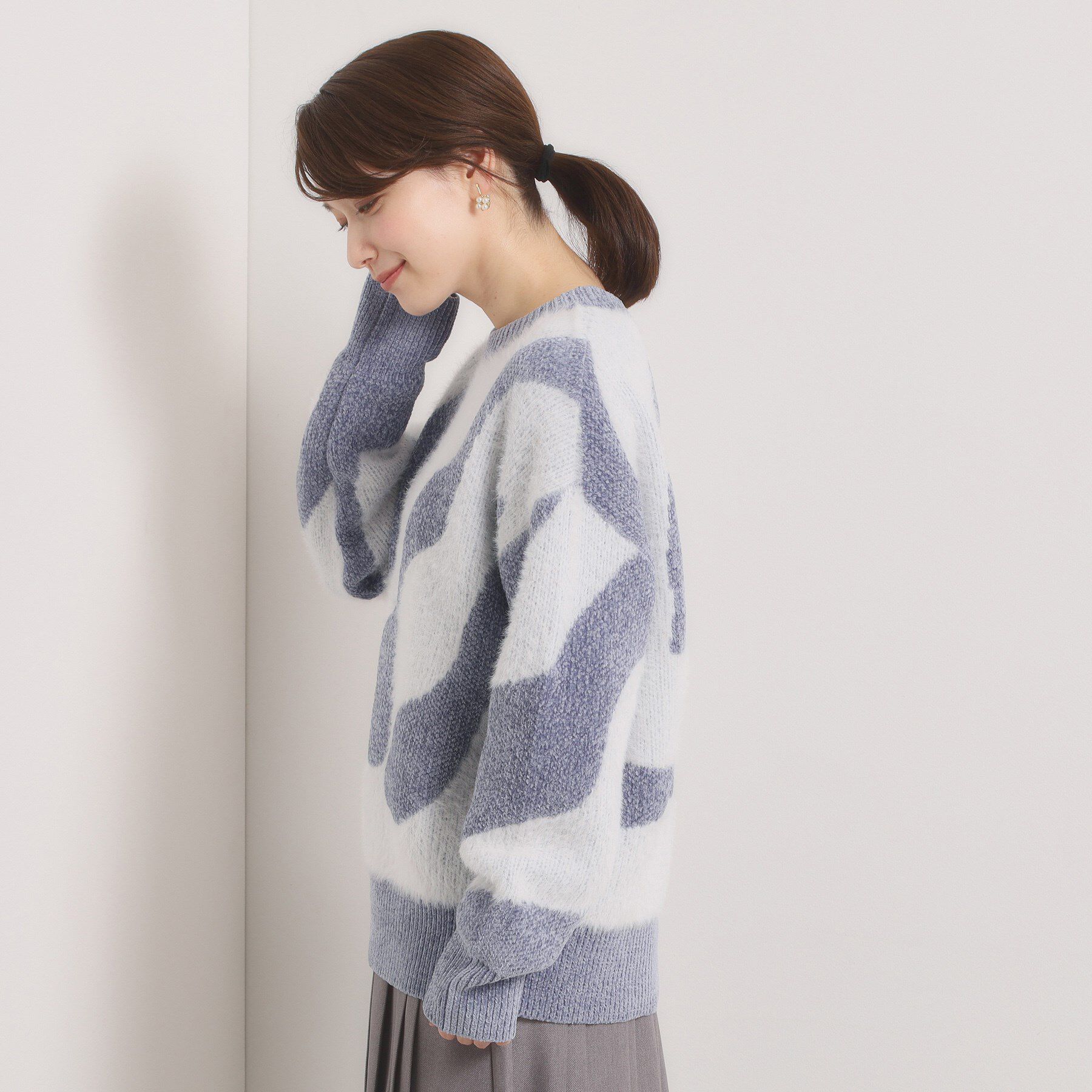 ITS&rsquo;DEMO「【手洗い可】モール&times;シャギーニット」|ニット・セーター|