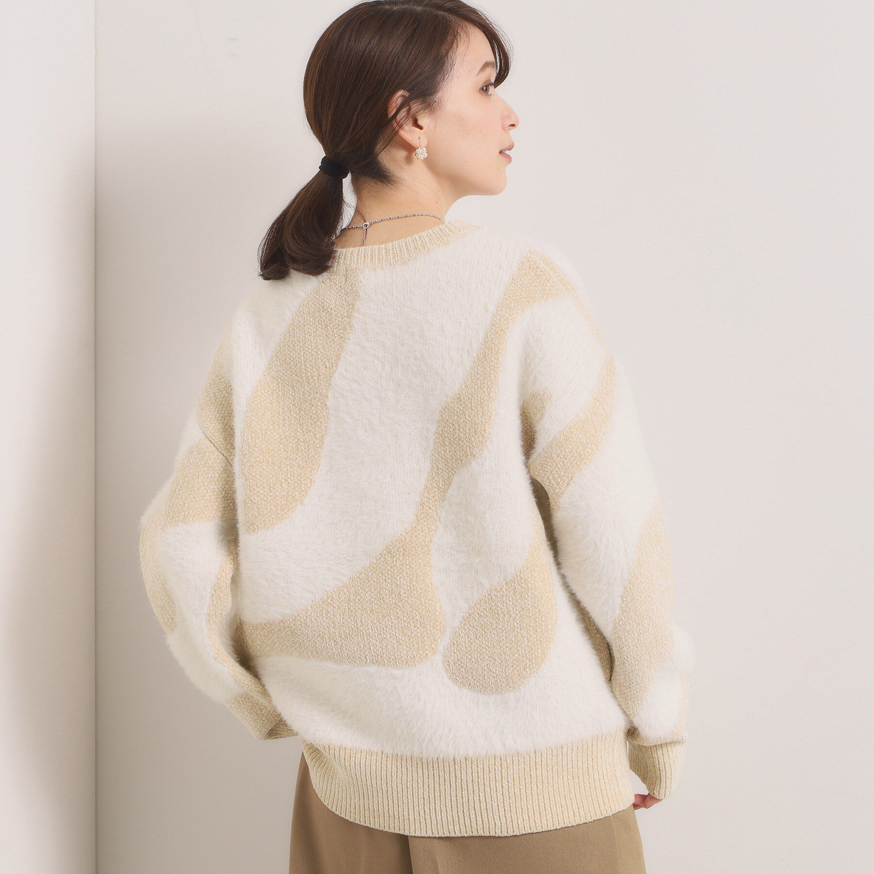 ITS&rsquo;DEMO「【手洗い可】モール&times;シャギーニット」|ニット・セーター|