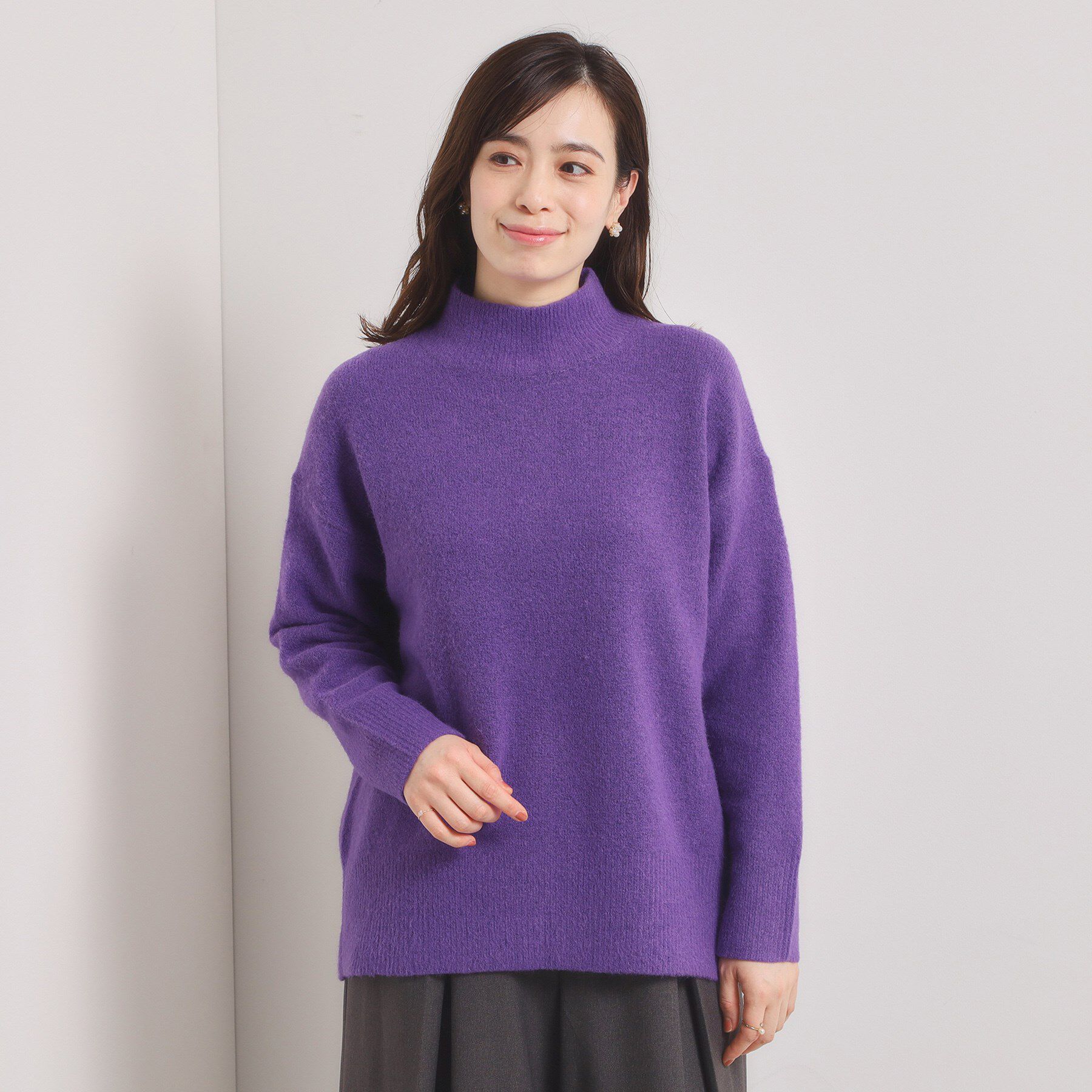 ITS&rsquo;DEMO「【洗濯機OK】ミックスヤーンハイネックニット」|ニット・セーター|