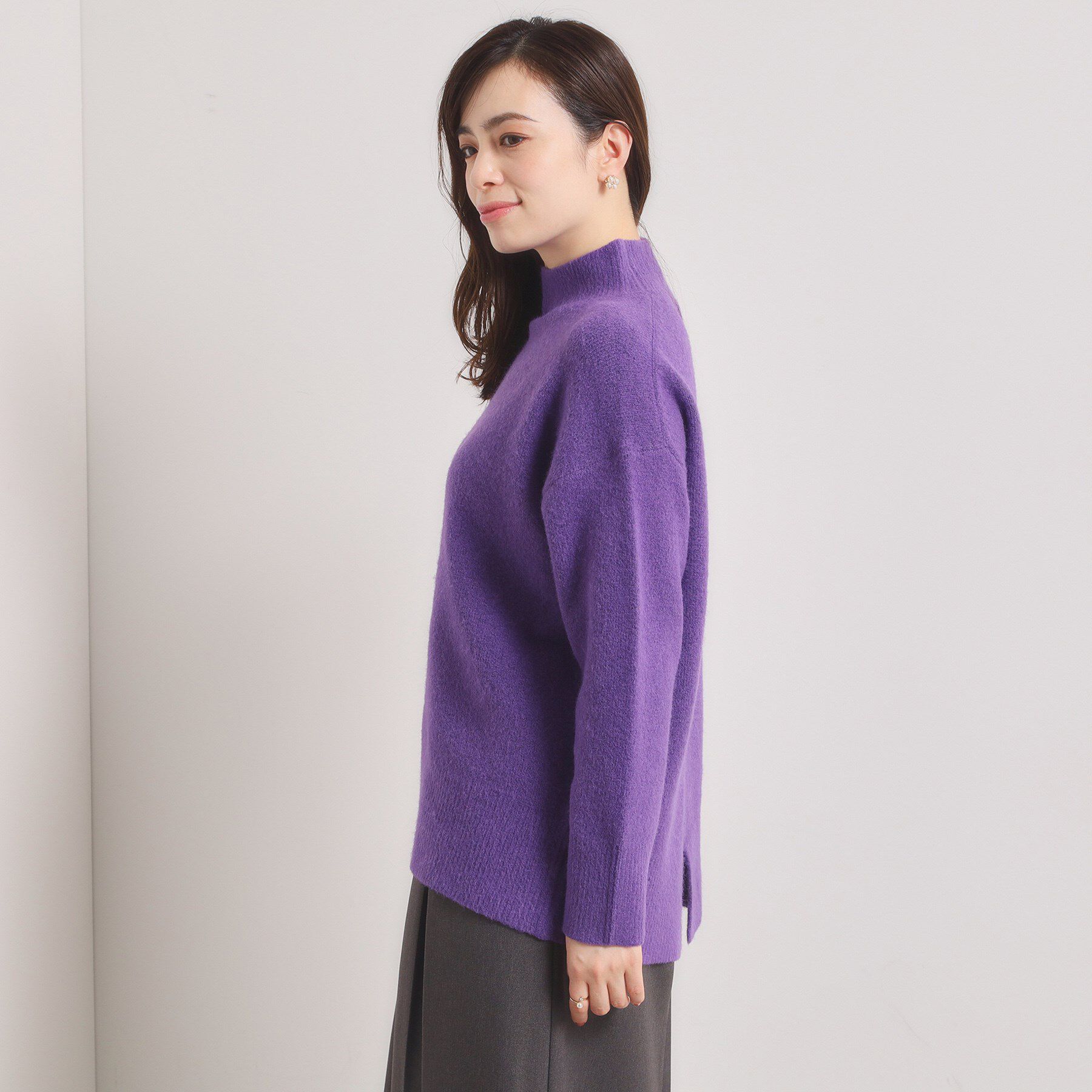 ITS&rsquo;DEMO「【洗濯機OK】ミックスヤーンハイネックニット」|ニット・セーター|