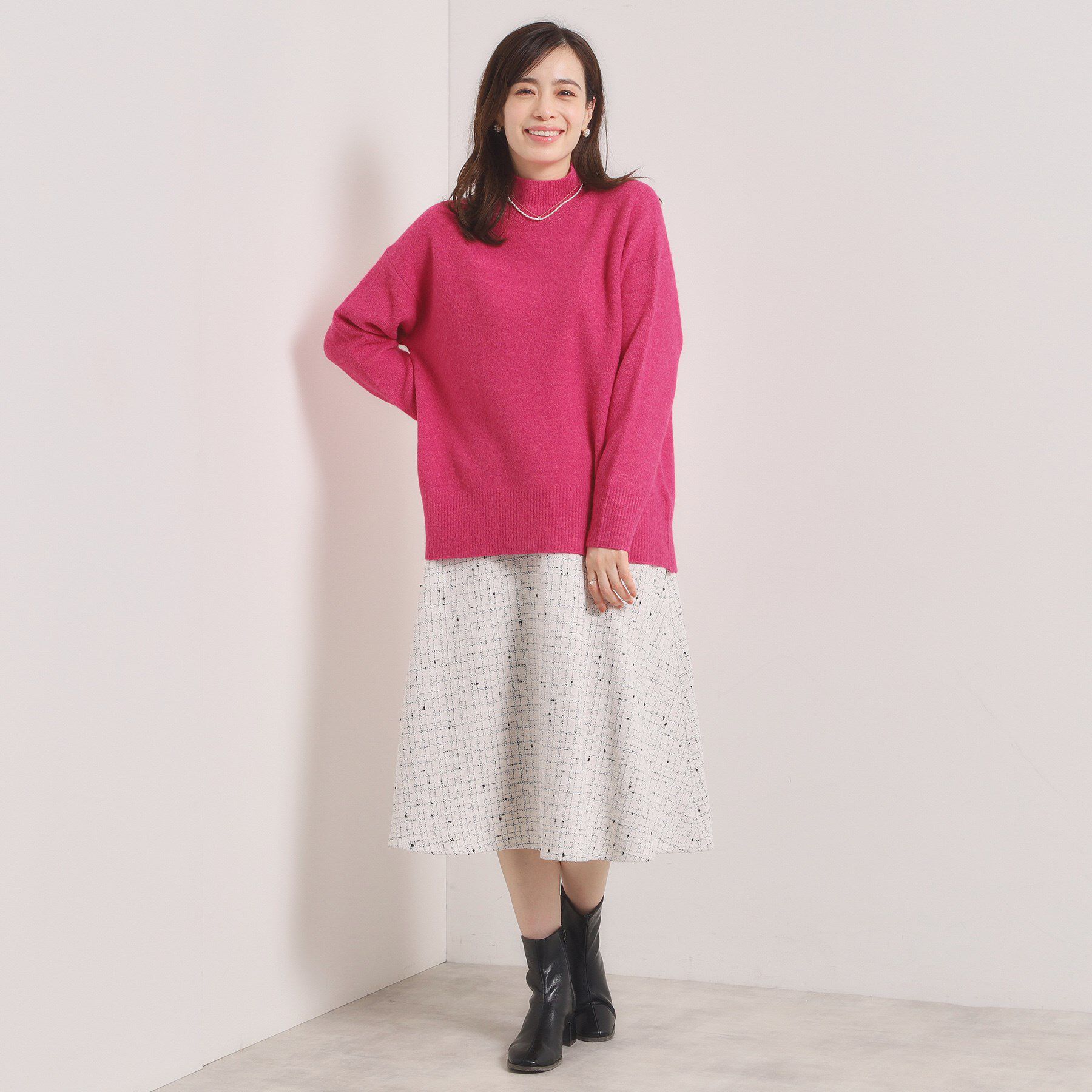 ITS&rsquo;DEMO「【洗濯機OK】ミックスヤーンハイネックニット」|ニット・セーター|