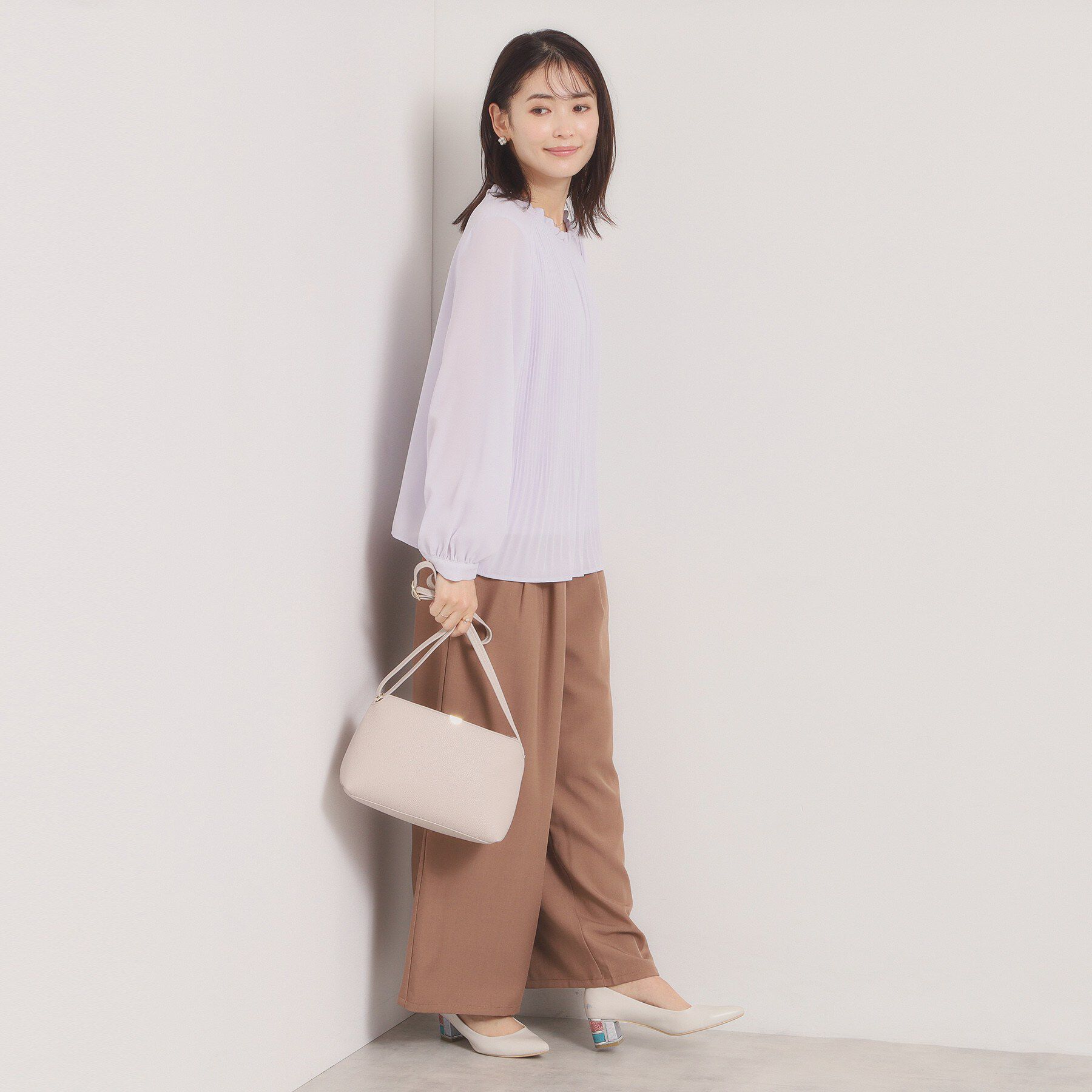 ITS&rsquo;DEMO「【入卒／手洗い可】プリーツブラウス」|シャツ・ブラウス|