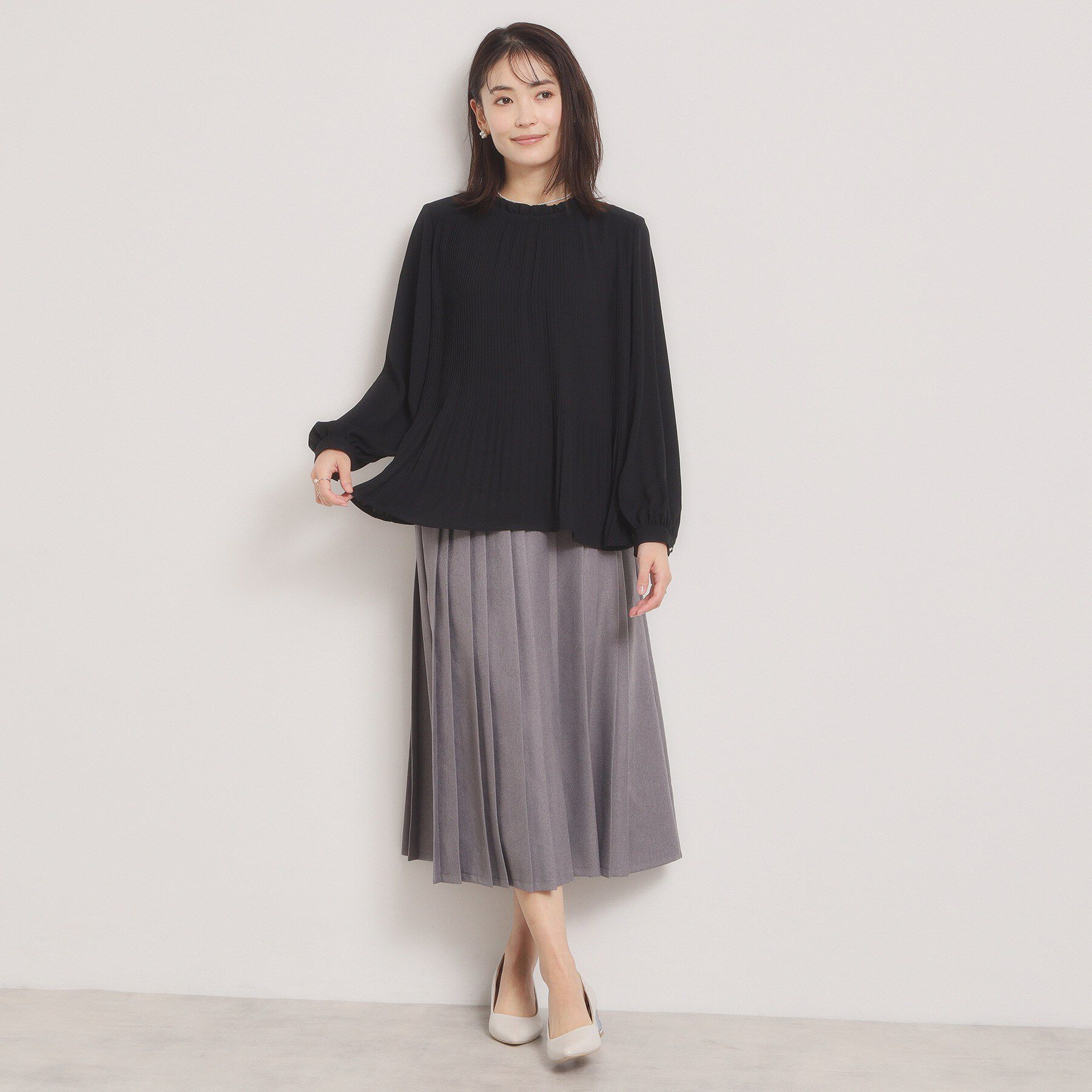 ITS&rsquo;DEMO「【入卒／手洗い可】プリーツブラウス」|シャツ・ブラウス|