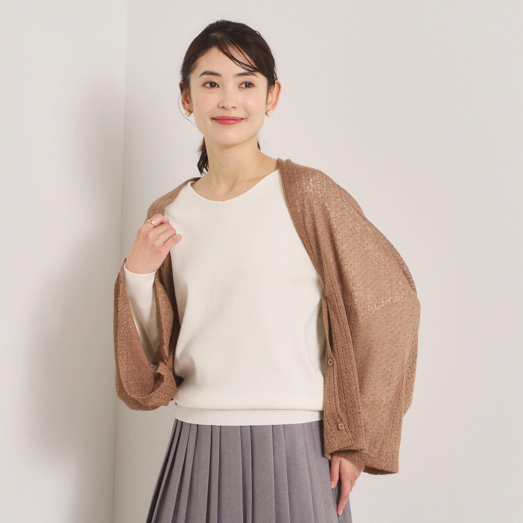 ITS&rsquo;DEMO「【手洗い可】透かし編み3WAYストール」|ストール|