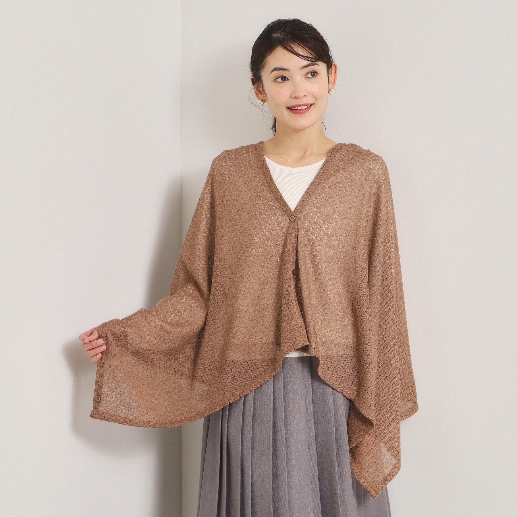 ITS&rsquo;DEMO「【手洗い可】透かし編み3WAYストール」|ストール|