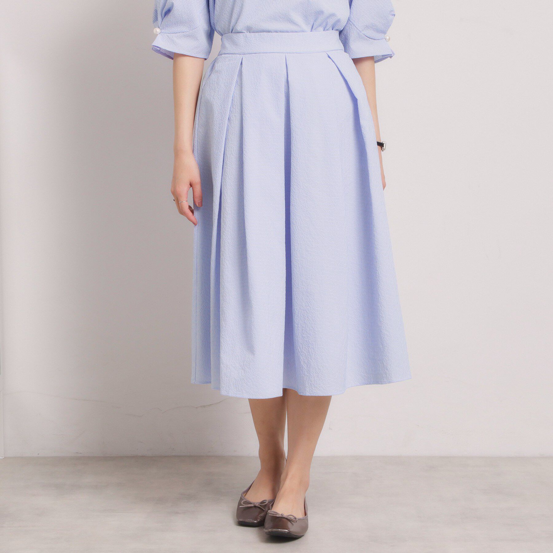 ITS&rsquo;DEMO「【手洗い可／セットアップ可】サッカースカート」|スカート|