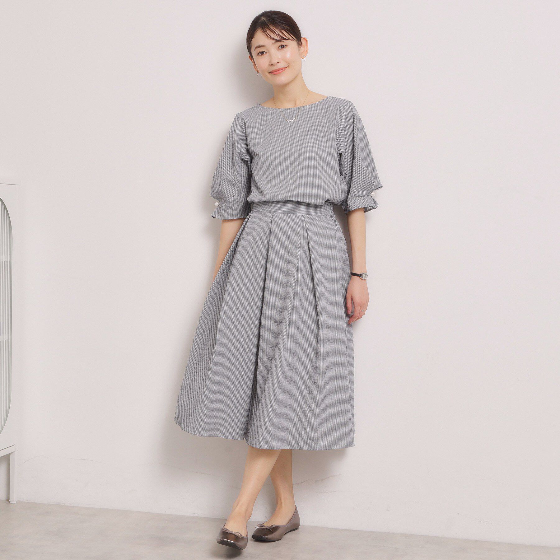 ITS&rsquo;DEMO「【手洗い可／セットアップ可】サッカースカート」|スカート|