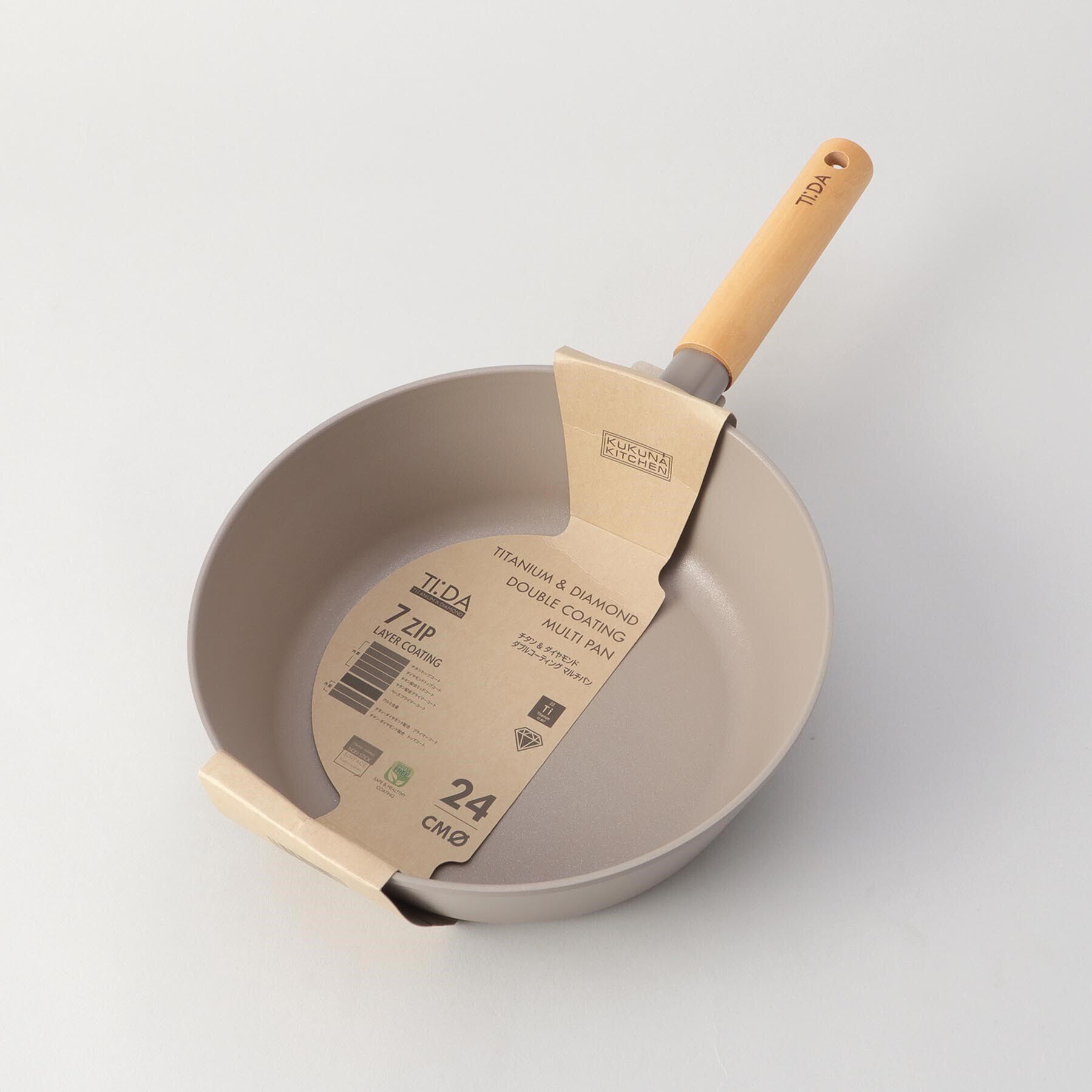 212 KITCHEN STORE「チタン＆ダイヤモンドＷコーティング マルチパン24cm GY ＜TI：DA ティーダ＞」|食器・キッチングッズ|