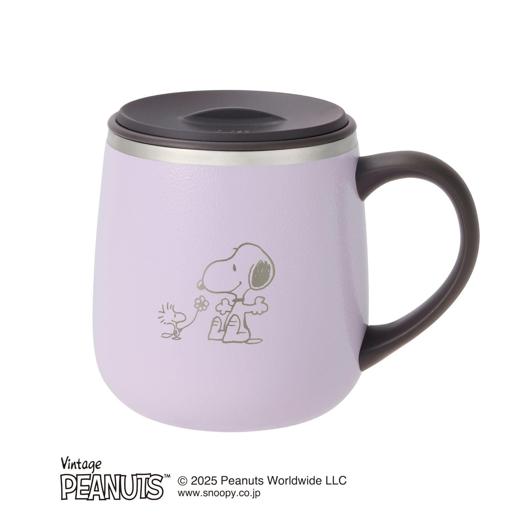 212 KITCHEN STORE「PEANUTS 蓋つきステンレスマグShort PURPLE ＜BRUNO ブルーノ＞」|グラス・マグカップ|