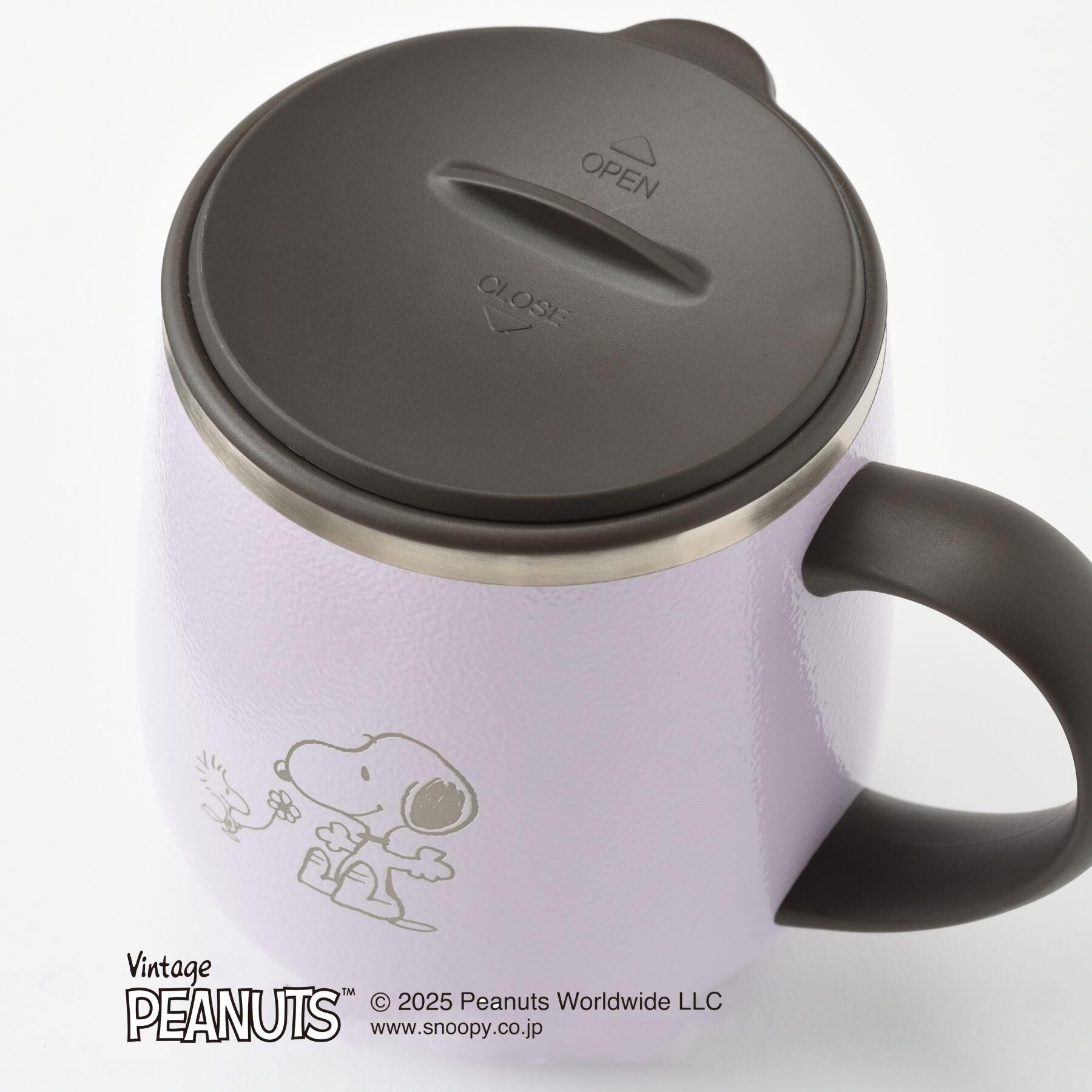 212 KITCHEN STORE「PEANUTS 蓋つきステンレスマグShort PURPLE ＜BRUNO ブルーノ＞」|グラス・マグカップ|
