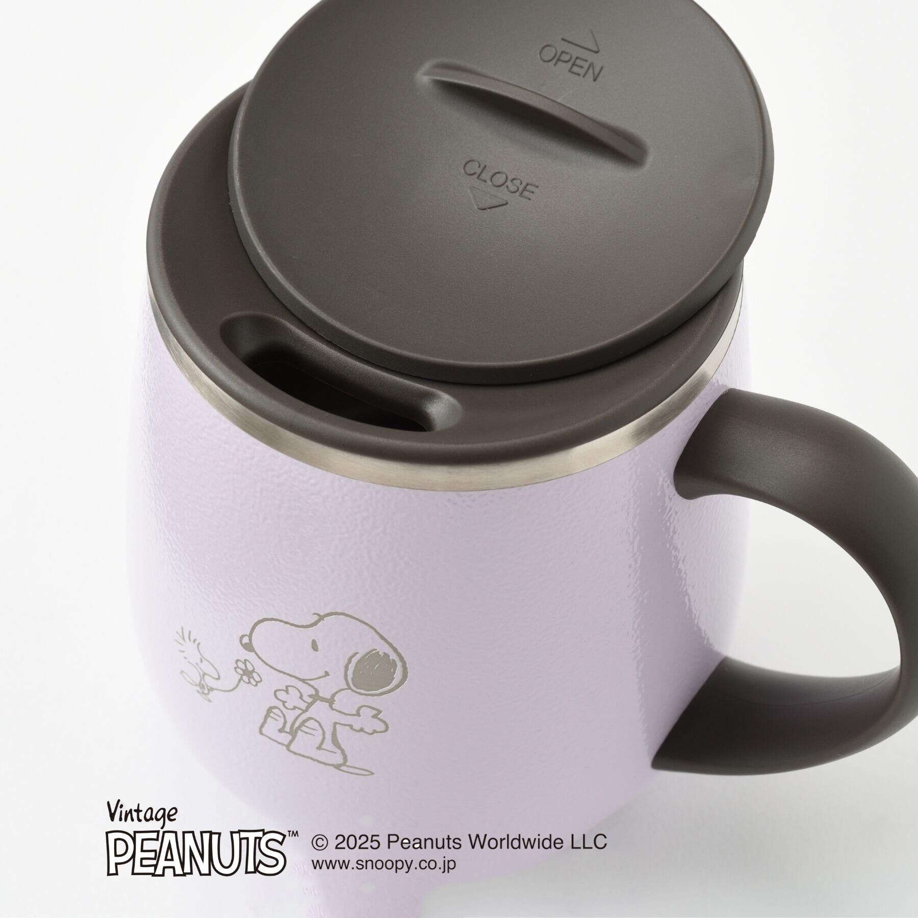 212 KITCHEN STORE「PEANUTS 蓋つきステンレスマグShort PURPLE ＜BRUNO ブルーノ＞」|グラス・マグカップ|