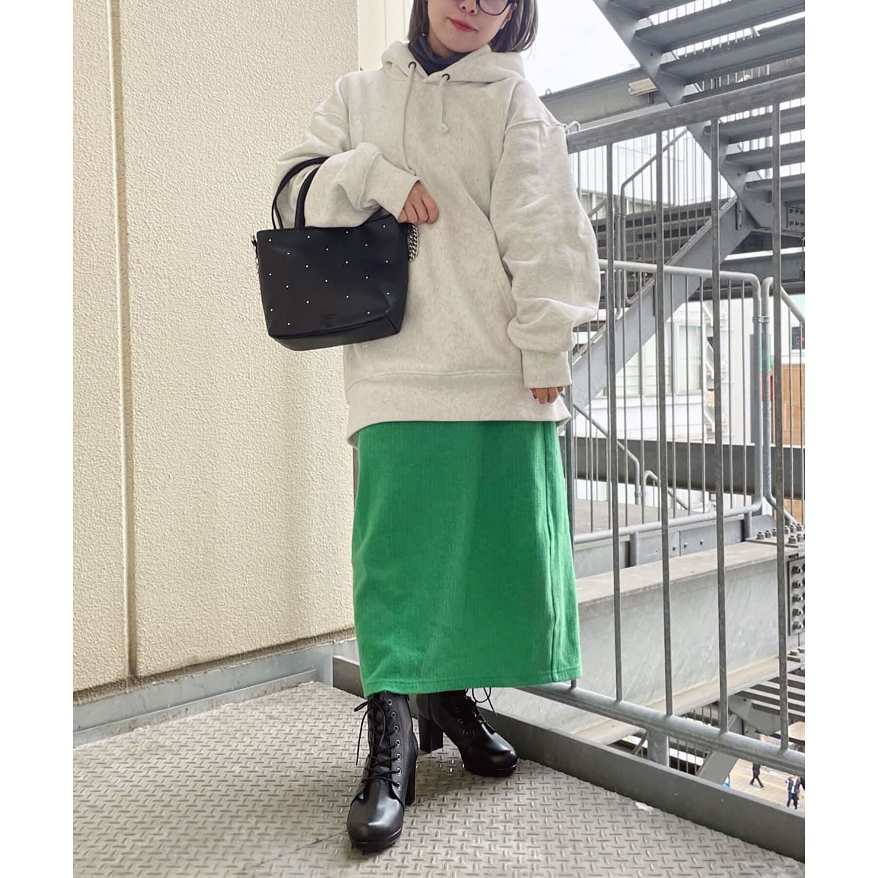 ESPERANZA「アーモンドトゥレースアップ厚底ショートブーツ」|ショートブーツ|