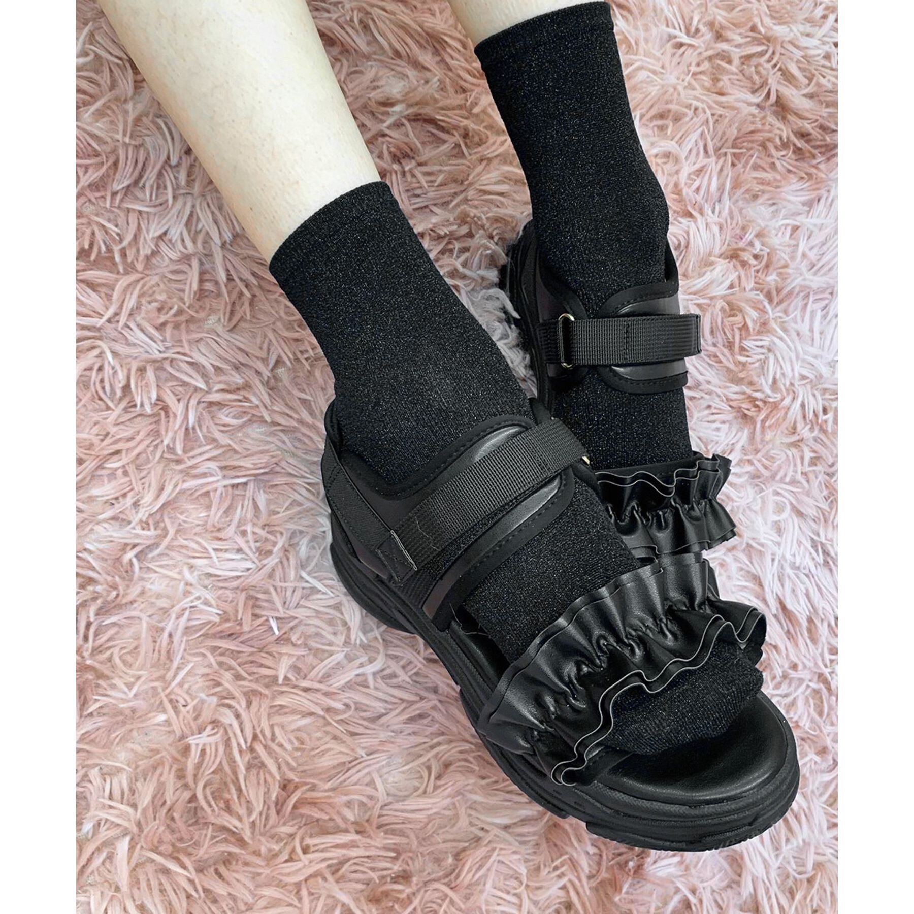 csT&P「厚底フリルスポサン」|サンダル|