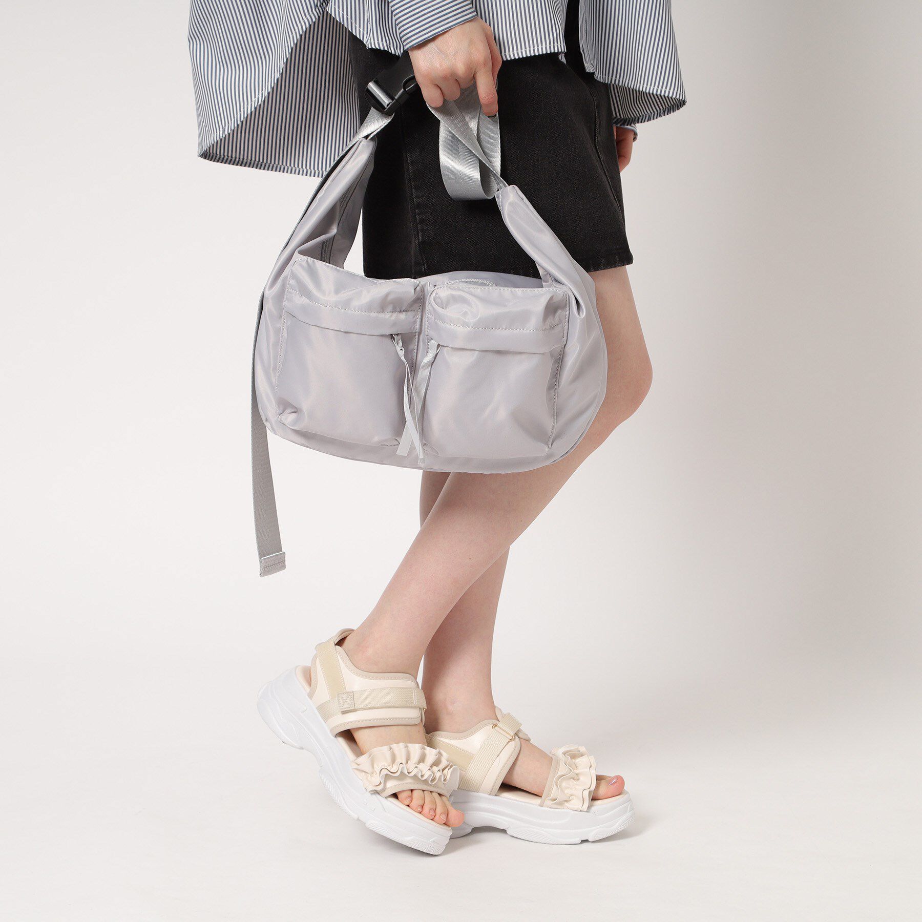 csT&P「厚底フリルスポサン」|サンダル|