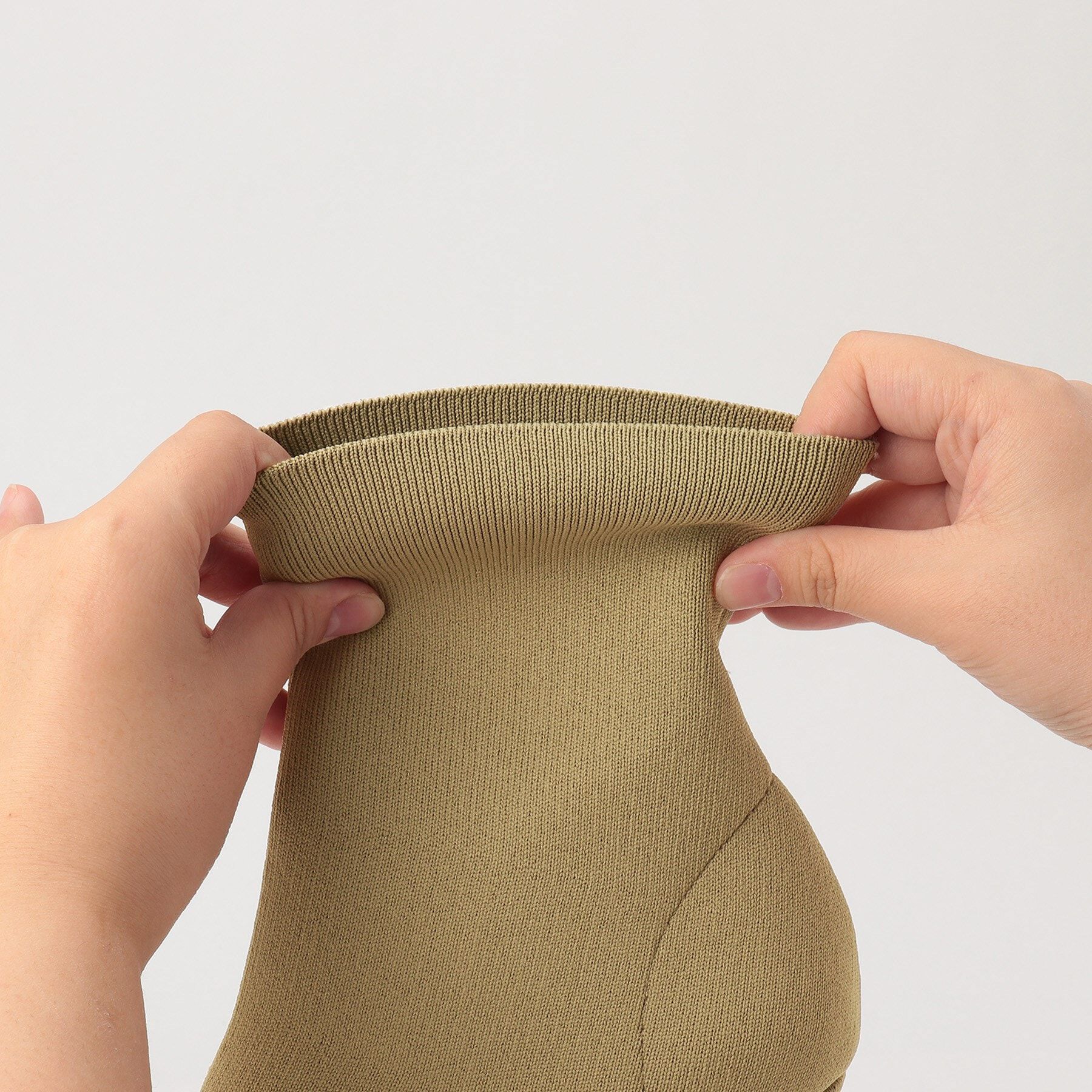 ESPERANZA「アーモンドトゥヒールストレッチニットショートブーツ 24SS」|ショートブーツ|