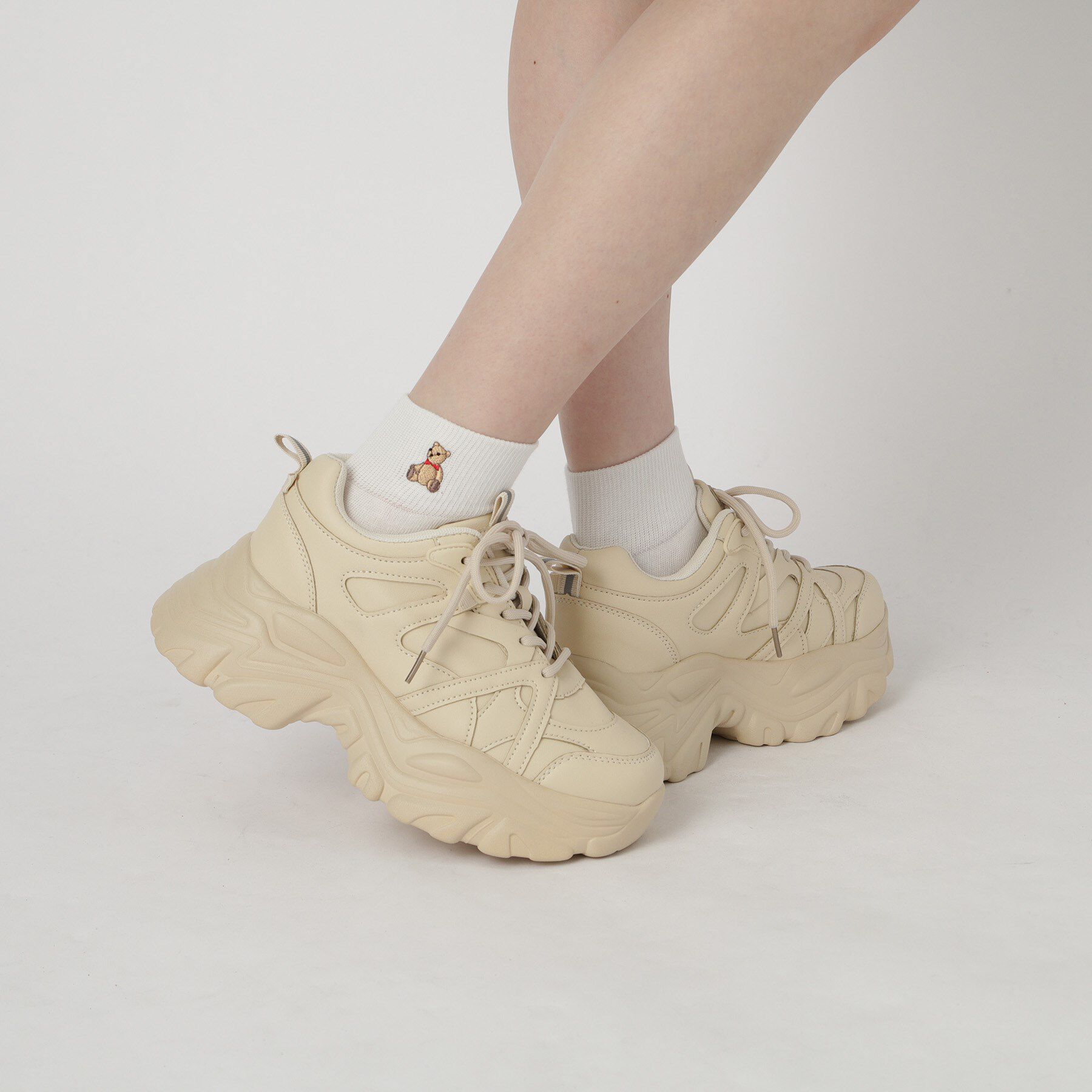 csT&P「【2WAYチェーン付き】軽量ボリュームソール厚底スニーカー」|スニーカー|