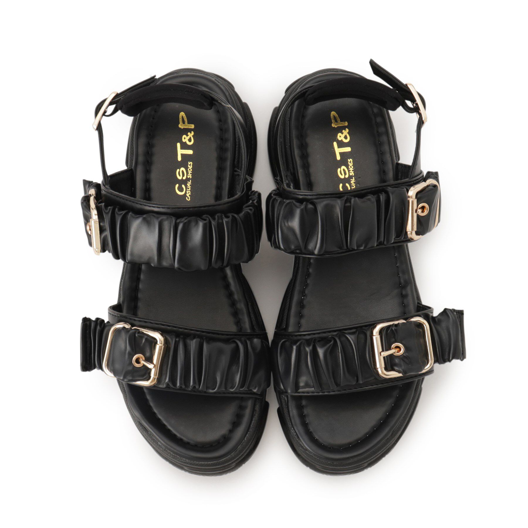 csT&P「厚底クシュクシュベルトスポサン」|サンダル|