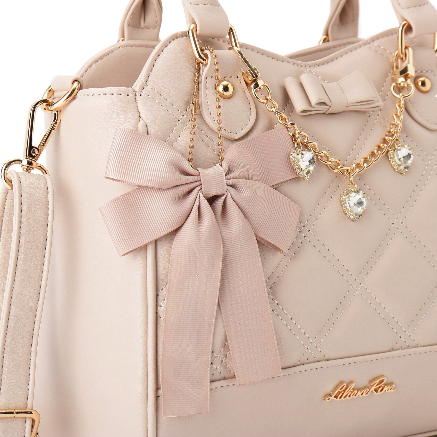 Ober Tashe「Wキルトチャーム付2WAYボストン」|ボストンバッグ|