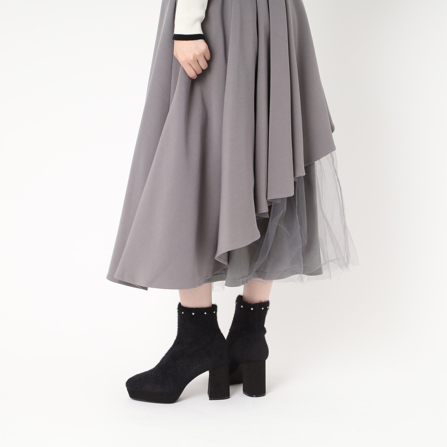 ESPERANZA「ニットパール調ショートブーツ」|ショートブーツ|