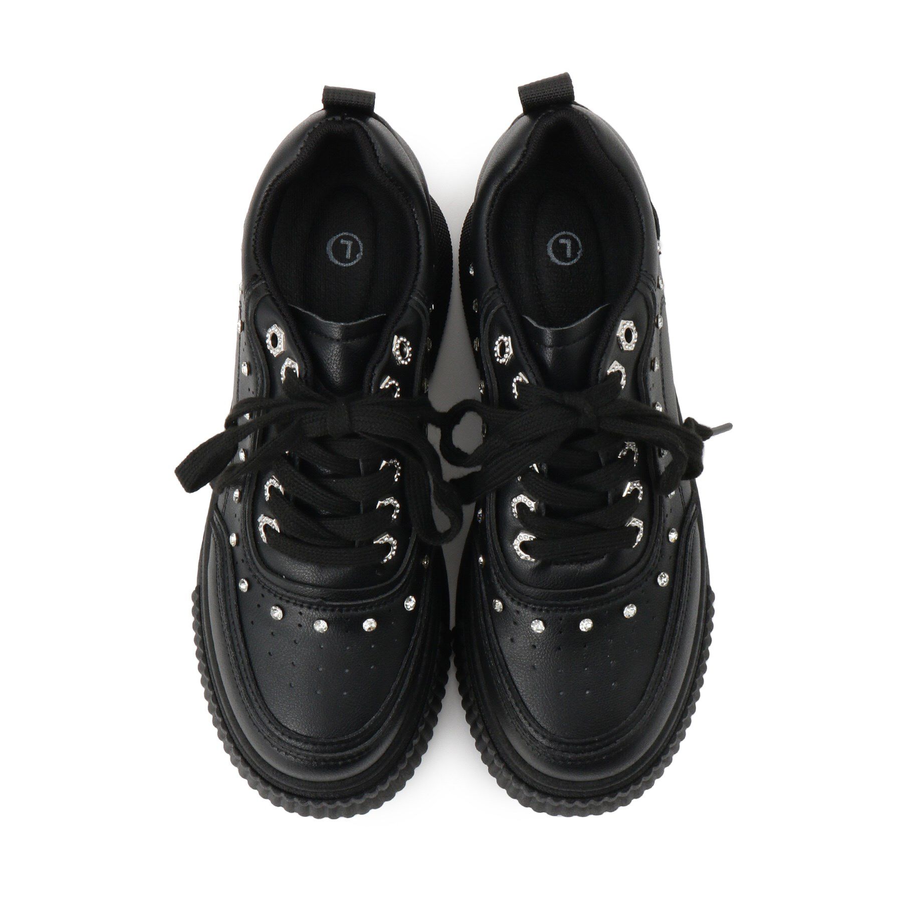 csT&P「軽量厚底インヒールラインストーン付スニーカー」|スニーカー|