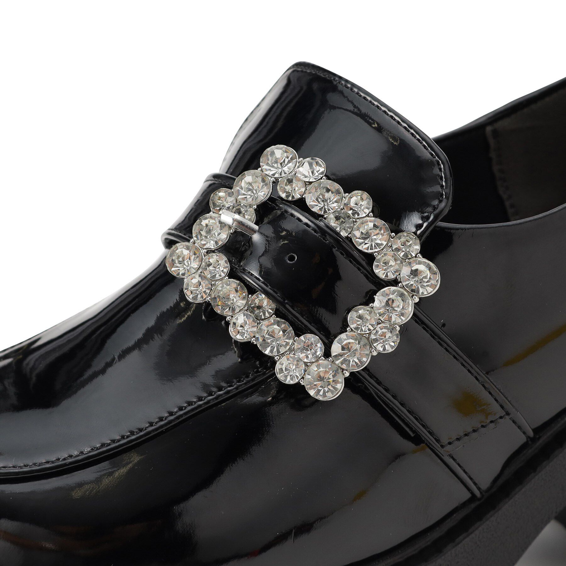 csT&P「厚底キラキラストーンバックル ローファーパンプス」|パンプス|