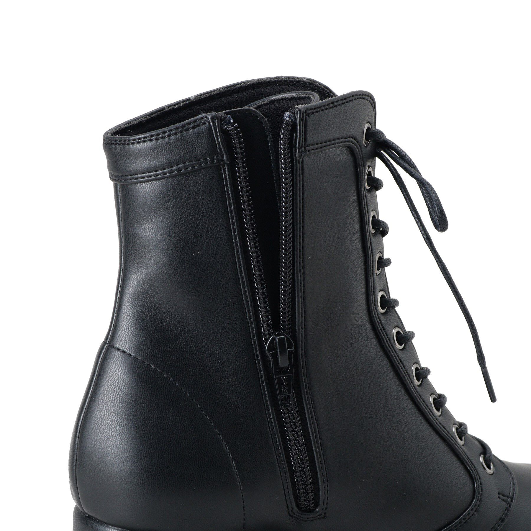 ESPERANZA「厚底スニーカーショートブーツ【レースアップ・足首にフィットして細見え】歩きやすいブーツスニーカー」|ショートブーツ|