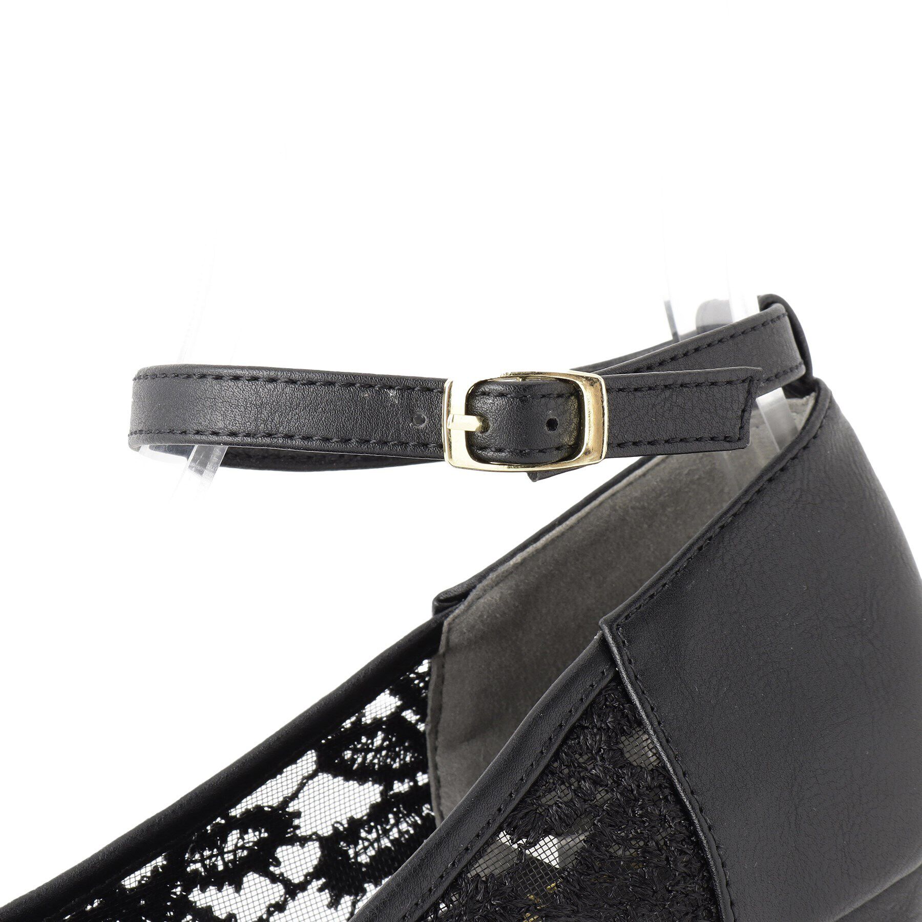 csT&P「厚底チュールレースチャンキーヒールパンプス」|パンプス|