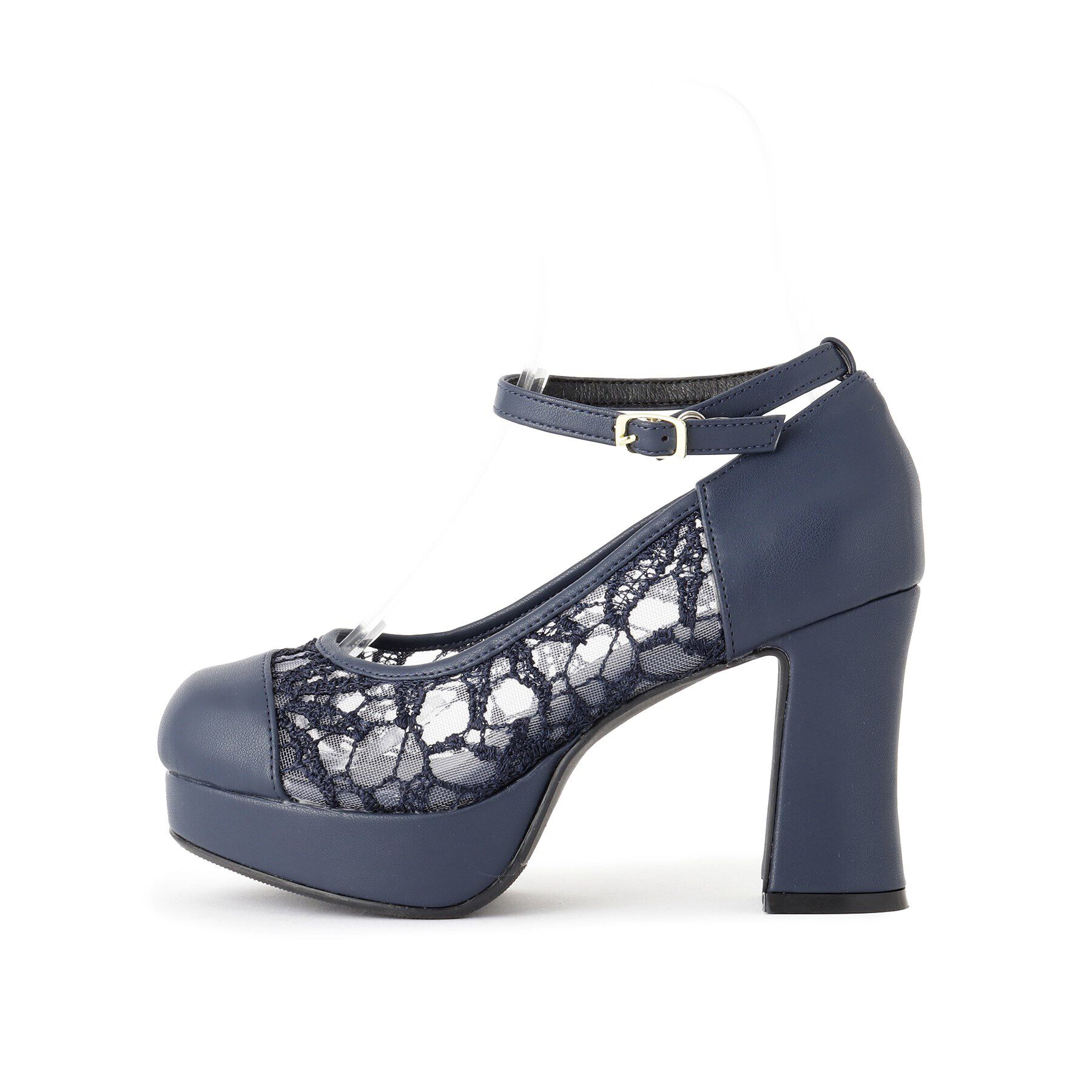 csT&P「厚底チュールレースチャンキーヒールパンプス」|パンプス|