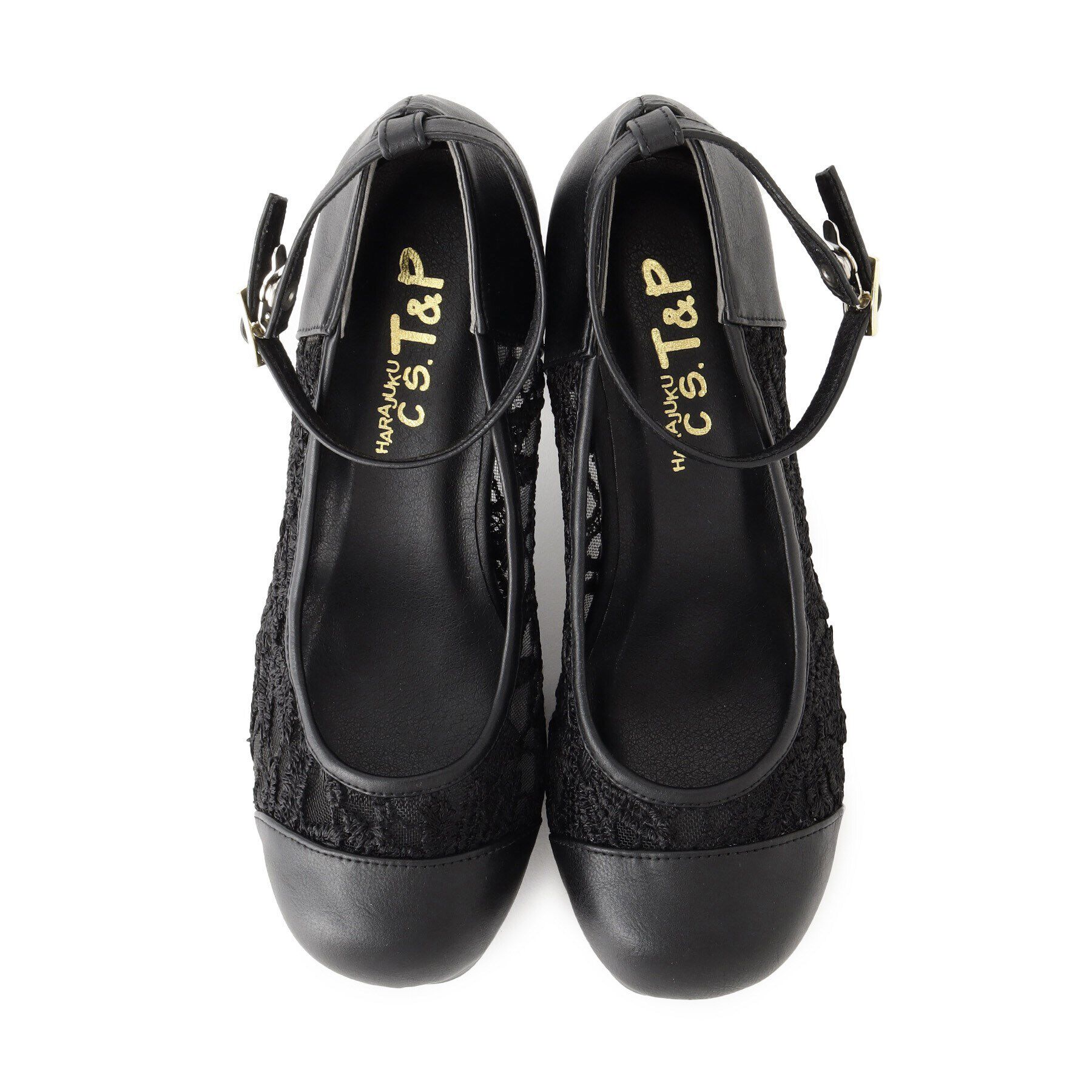 csT&P「厚底チュールレースチャンキーヒールパンプス」|パンプス|