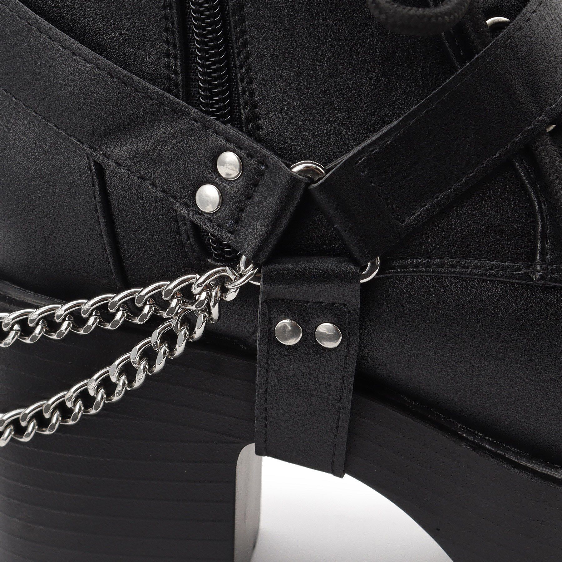 csT&P「ベルト取り外し可厚底ベルト付きブーツ」|ショートブーツ|