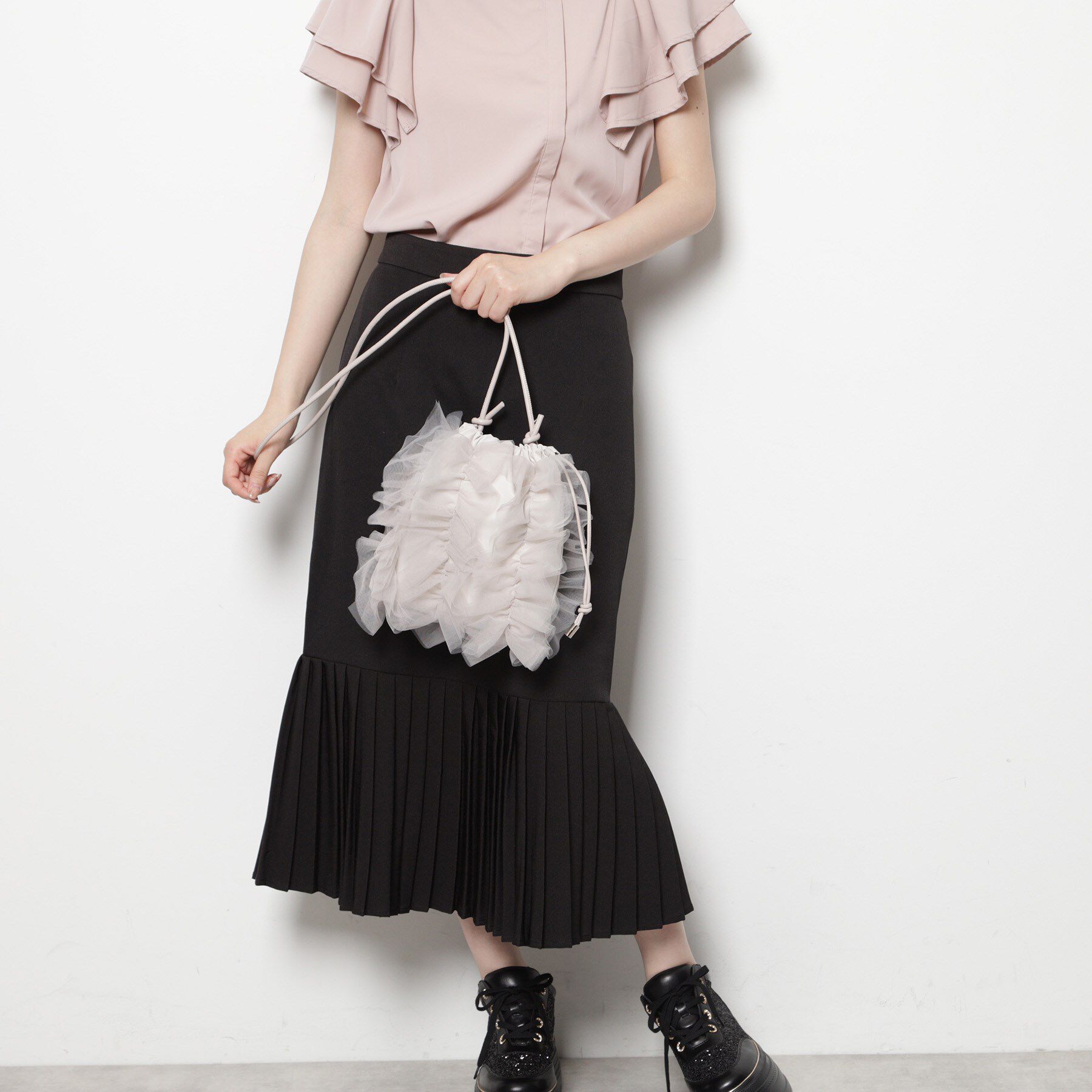 ESPERANZA「チュールフリル巾着ショルダーバッグ」|ショルダー・メッセンジャー|