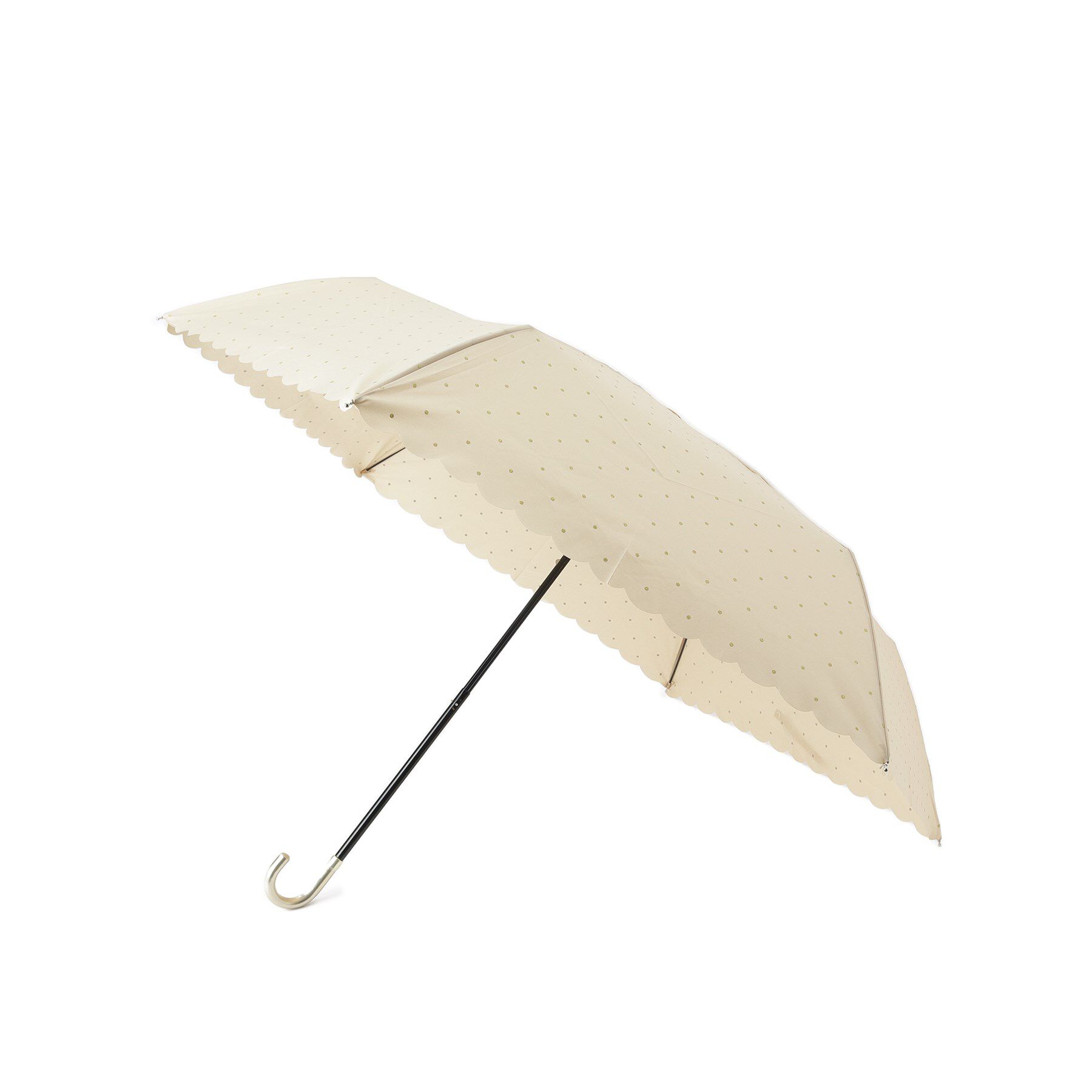 Ober Tashe「ドットグリッターヒートカットミニ傘／折りたたみ傘」|傘|ベージュ(052)