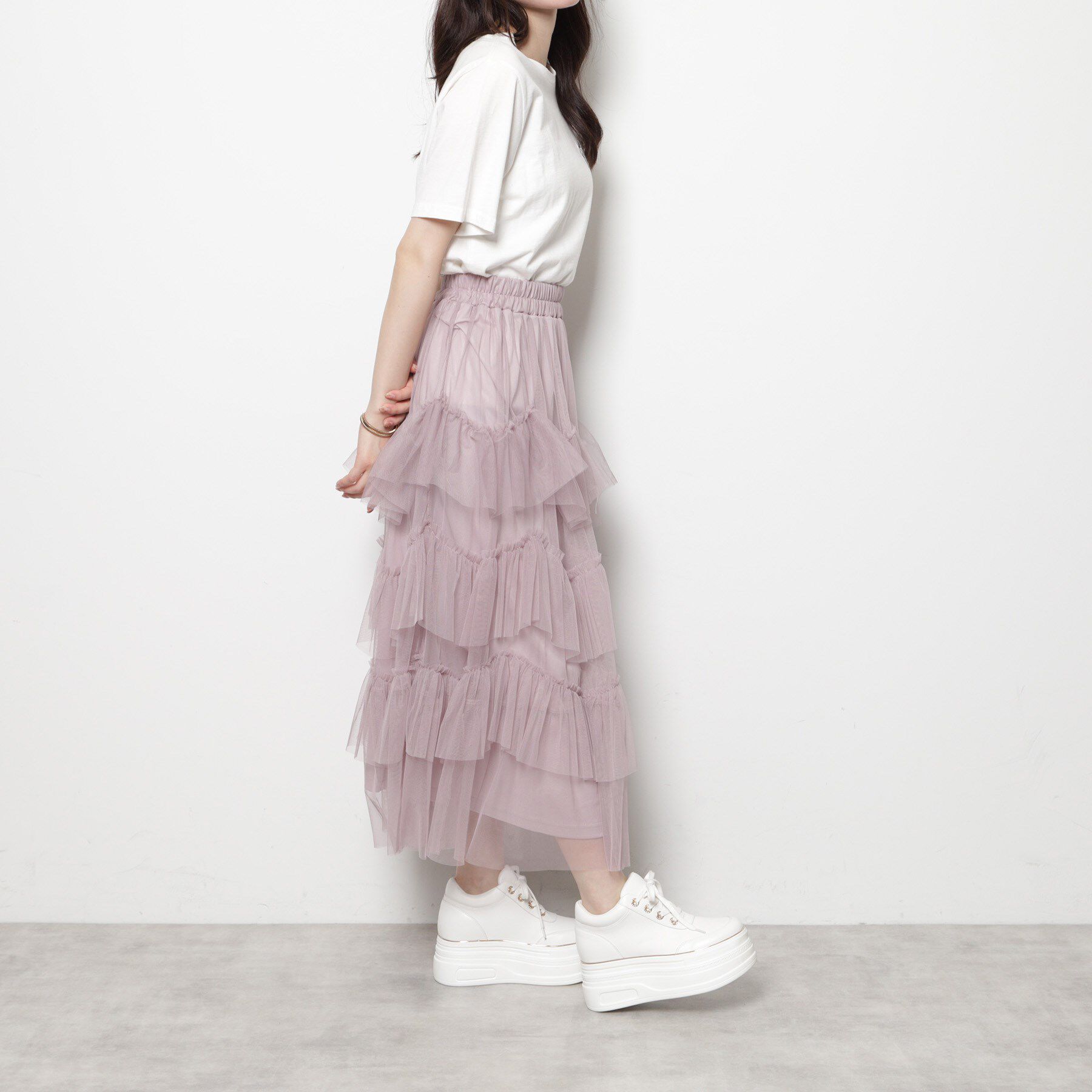 ESPERANZA「ゴールドライン厚底フラットスニーカー」|スニーカー|