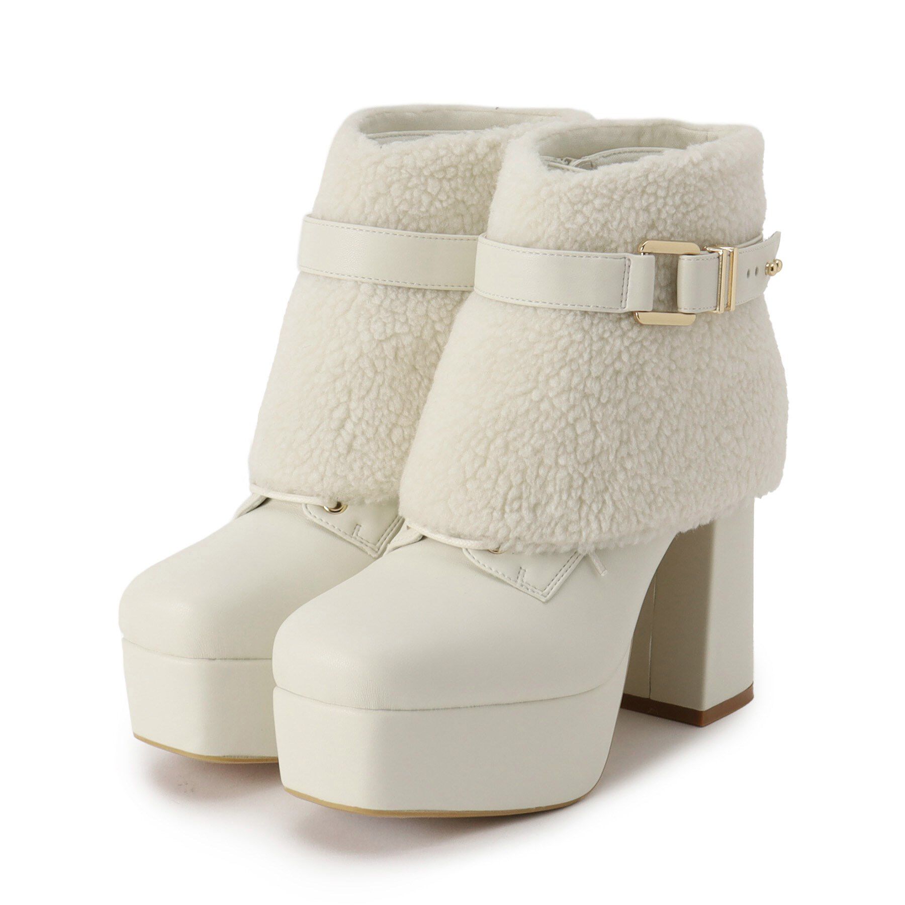 ESPERANZA「【ラク盛り／ショートブーツ】リピーター続出／脚長美脚 3WAYボアレースアップショートブーツ」|ショートブーツ|