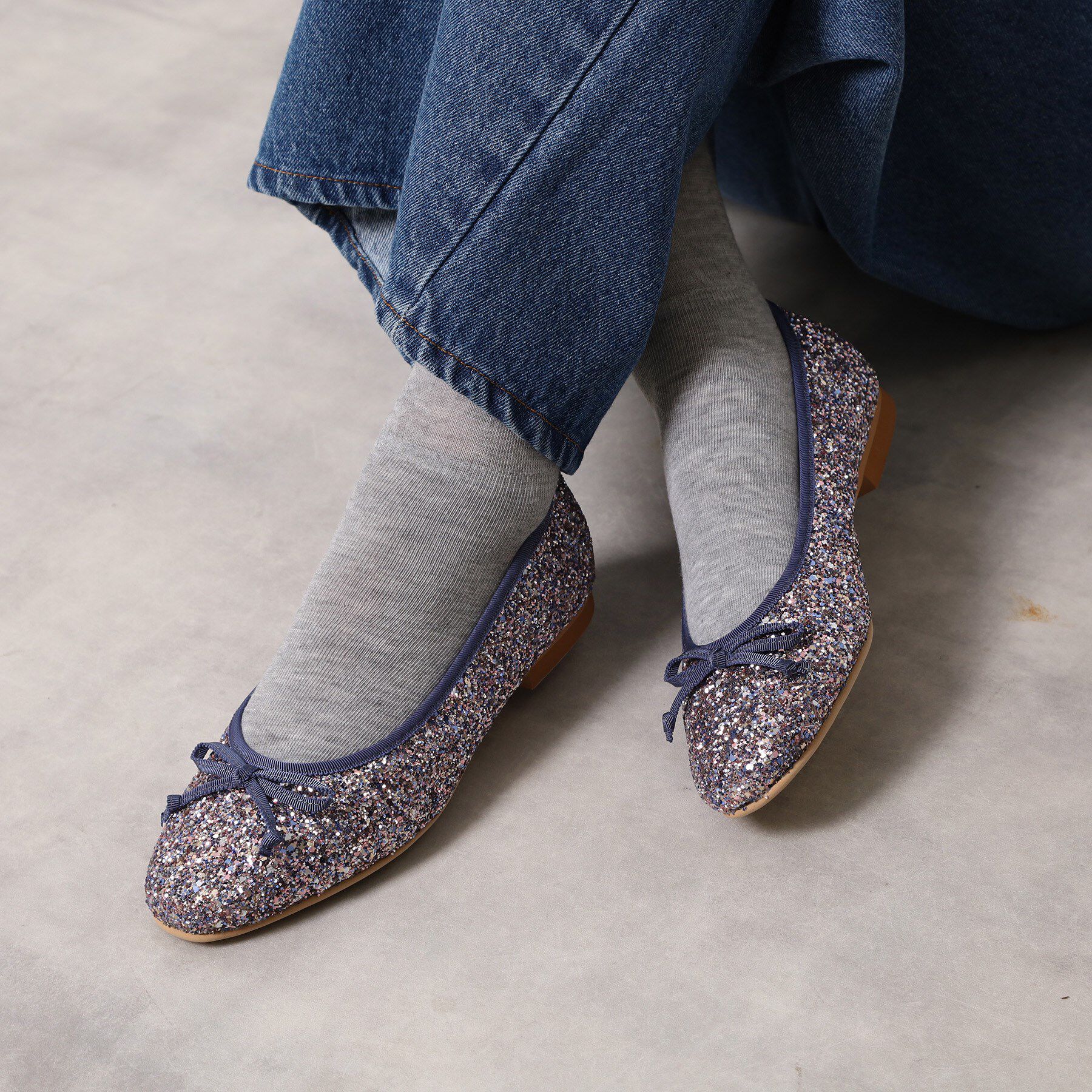 ESPERANZA「【EC限定カラーあり】グリッターバレエシューズ」|パンプス|
