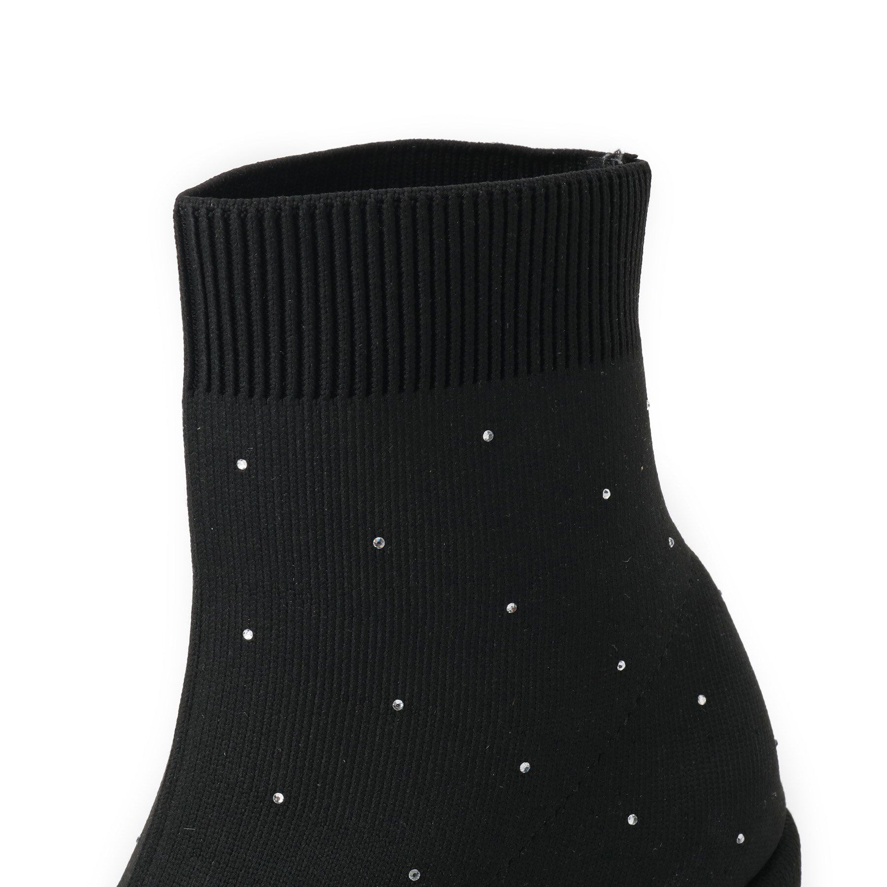 ESPERANZA「【EC先行販売】スニーカーソールラインストーンニットブーツ」|ショートブーツ|