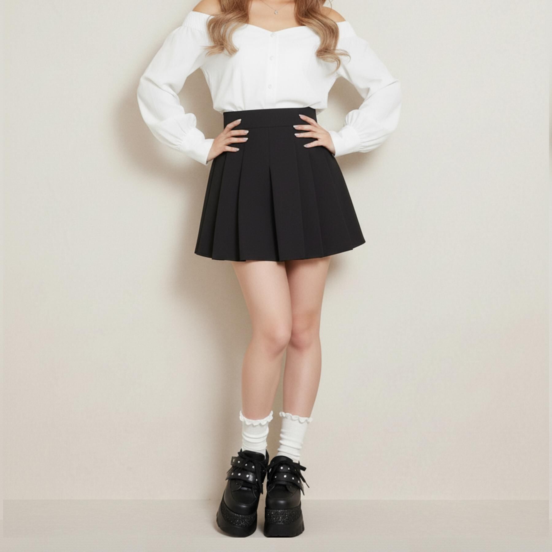 ESPERANZA「ラインストーンスタッズ厚底スニーカー」|スニーカー|