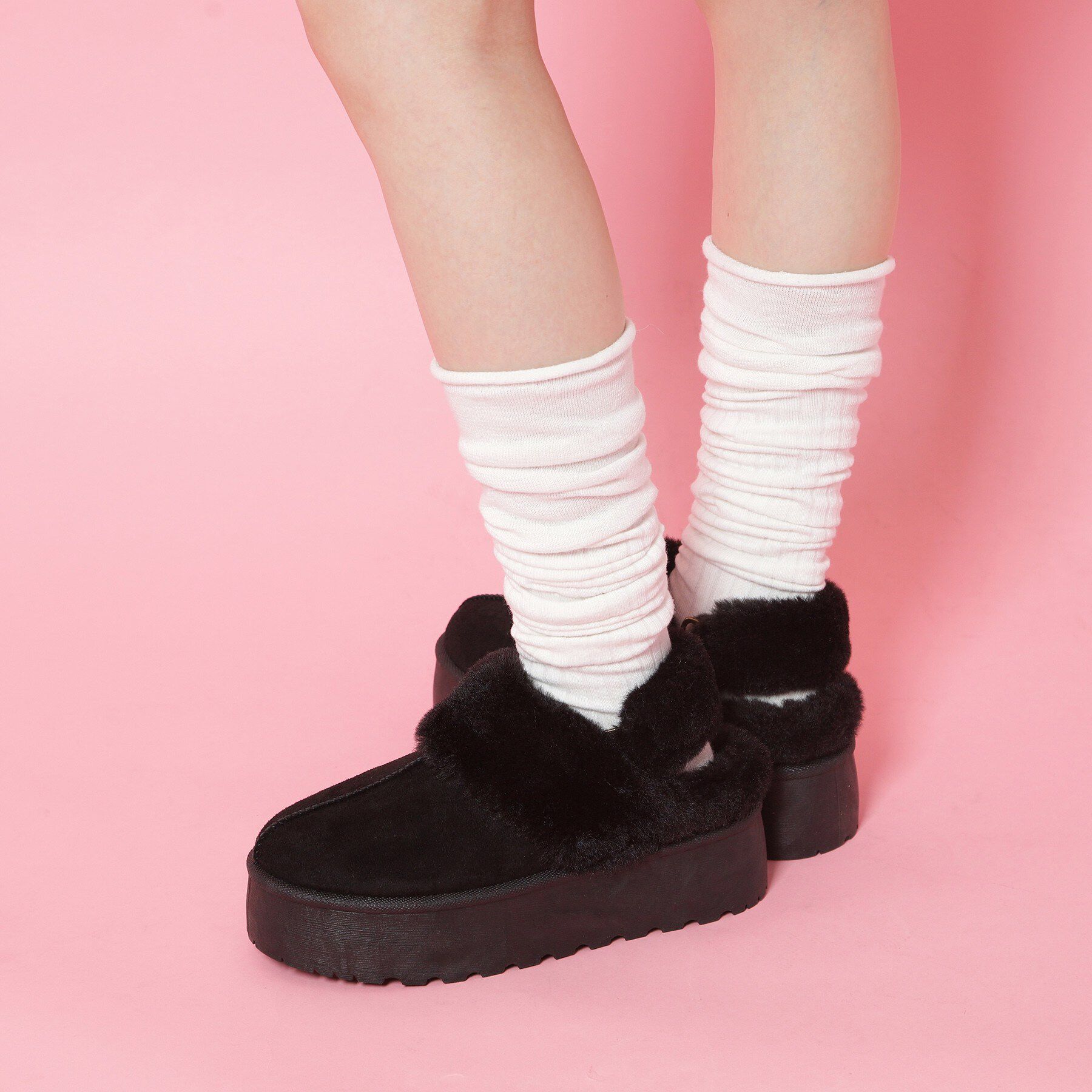 csT&P「フェイクムートンサボ　ベルト取り外し可」|サンダル|