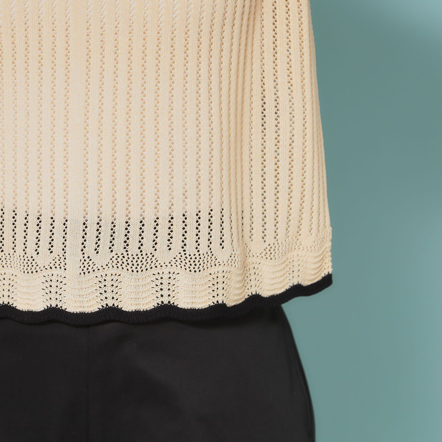 SunaUna「【透かし柄】スカラップニット」|ニット・セーター|