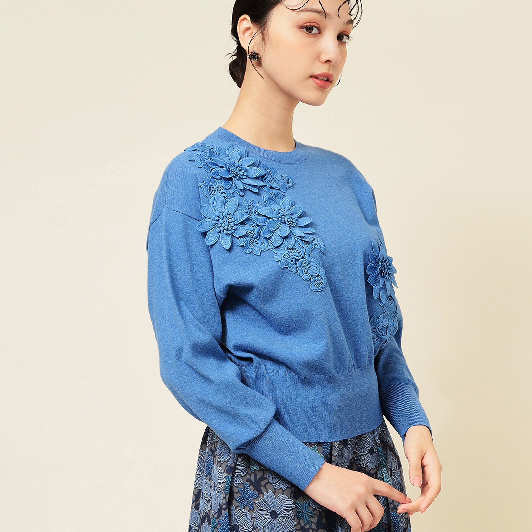 SunaUna「【COLLECTION LINE】レースニット」|ニット・セーター|