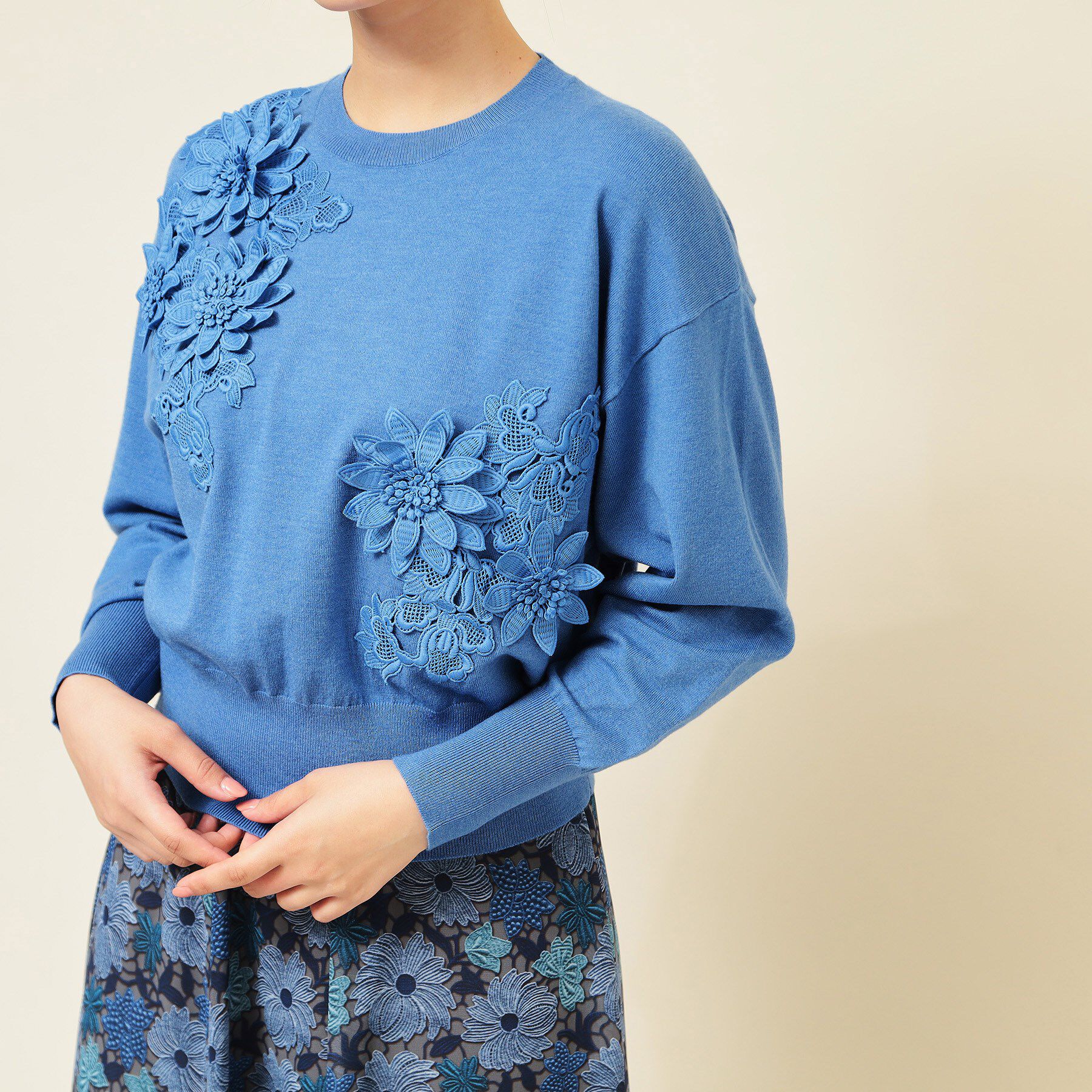 SunaUna「【COLLECTION LINE】レースニット」|ニット・セーター|