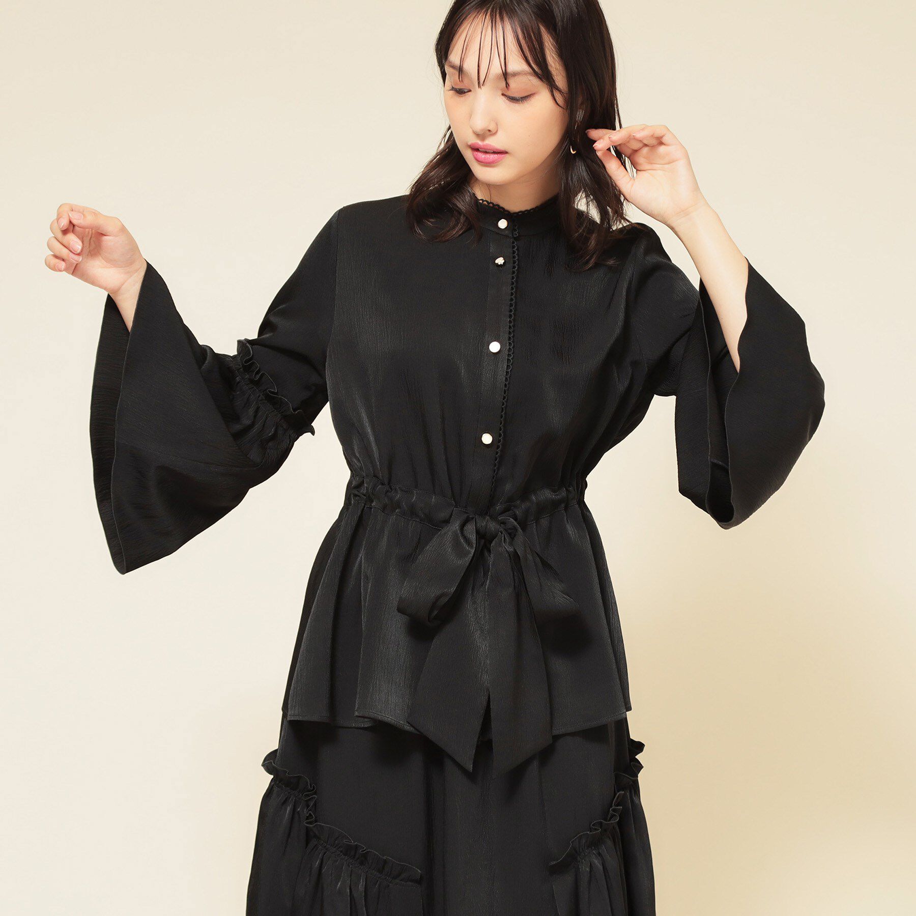 SunaUna「【COLLECTION LINE】フレアスリーブブラウス」|シャツ・ブラウス|