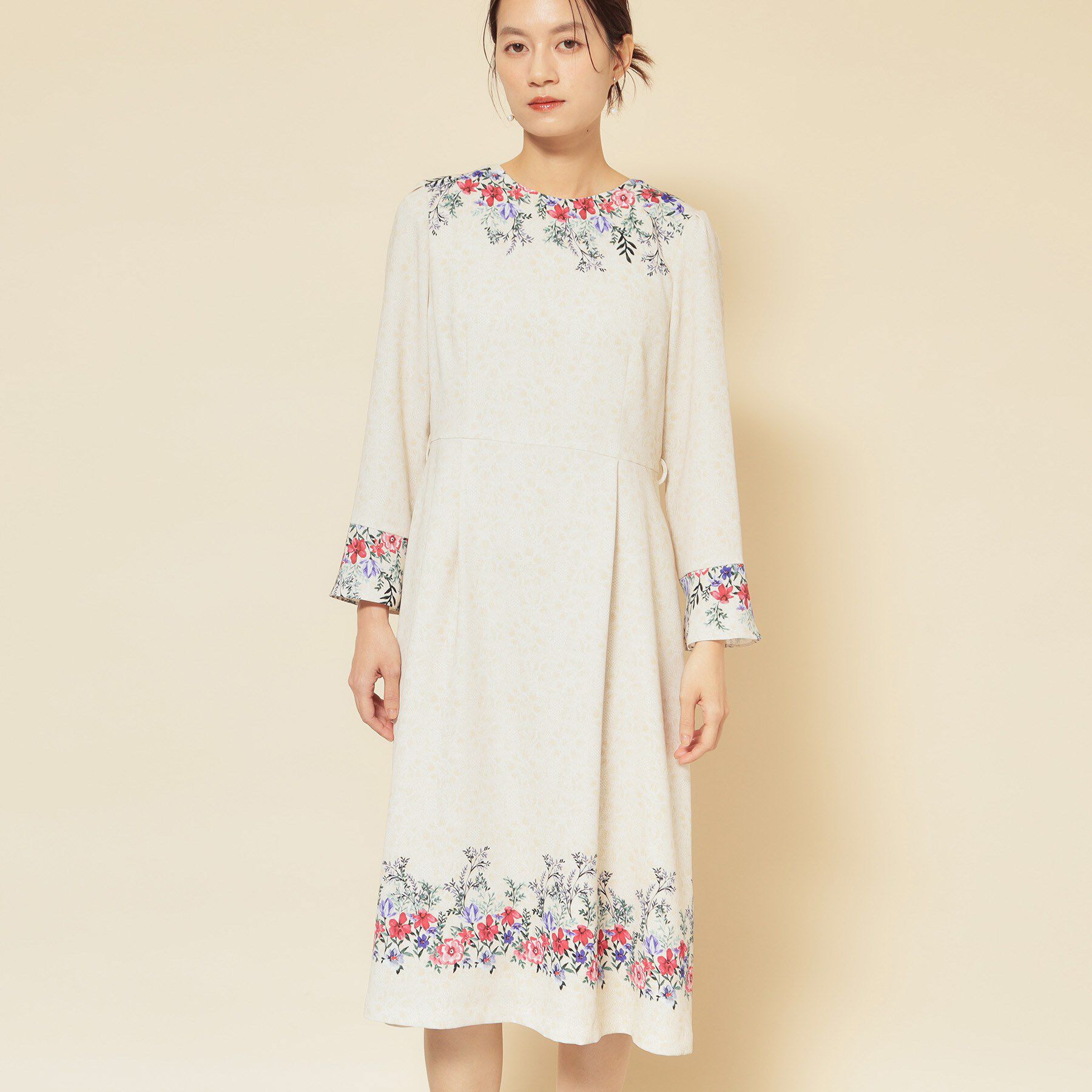 SunaUna「【co creation and yours／SS～L】レースプリント柄ワンピース」|ワンピース|