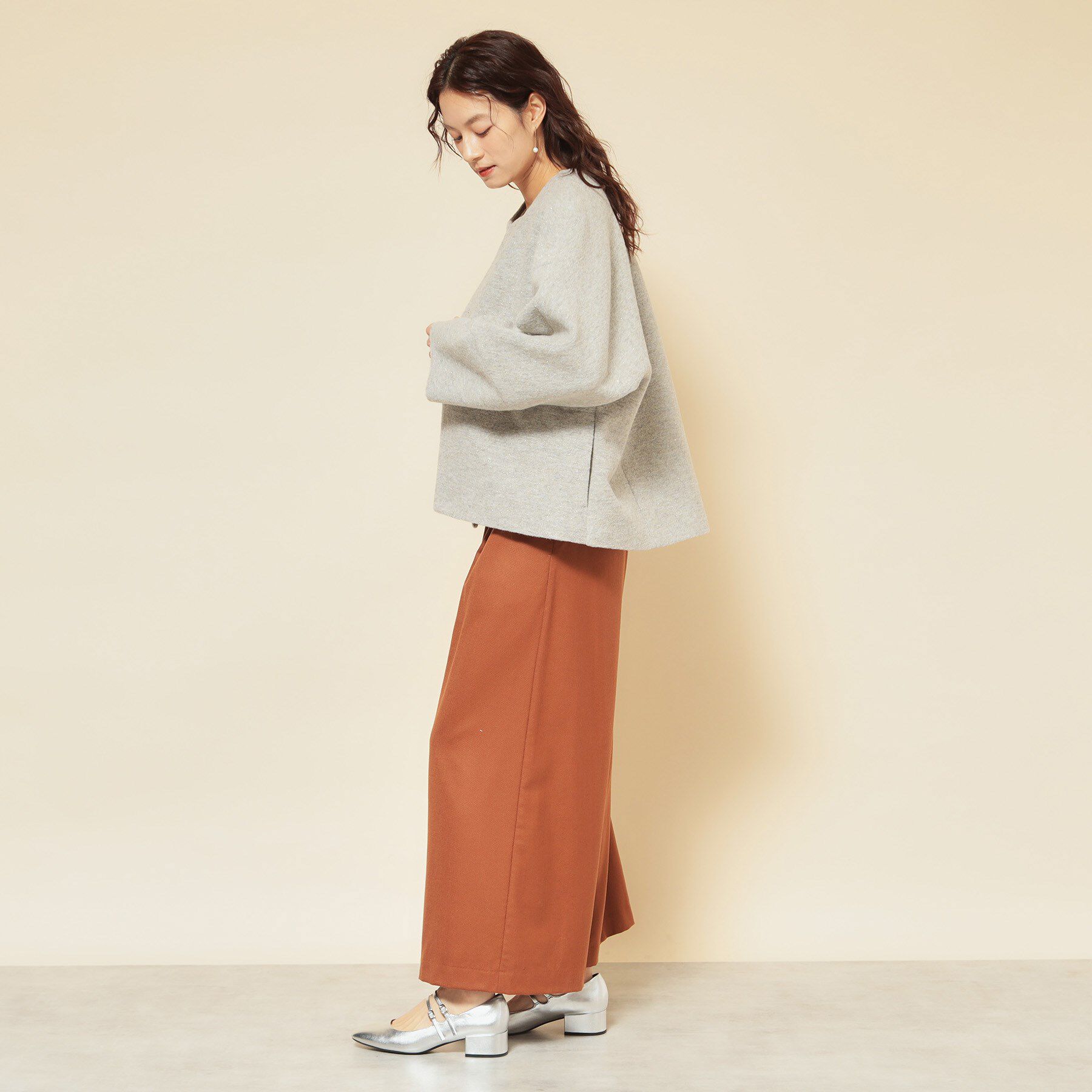 SunaUna「【ショート丈】ノーカラーライトアウター」|ブルゾン・スタジャン|