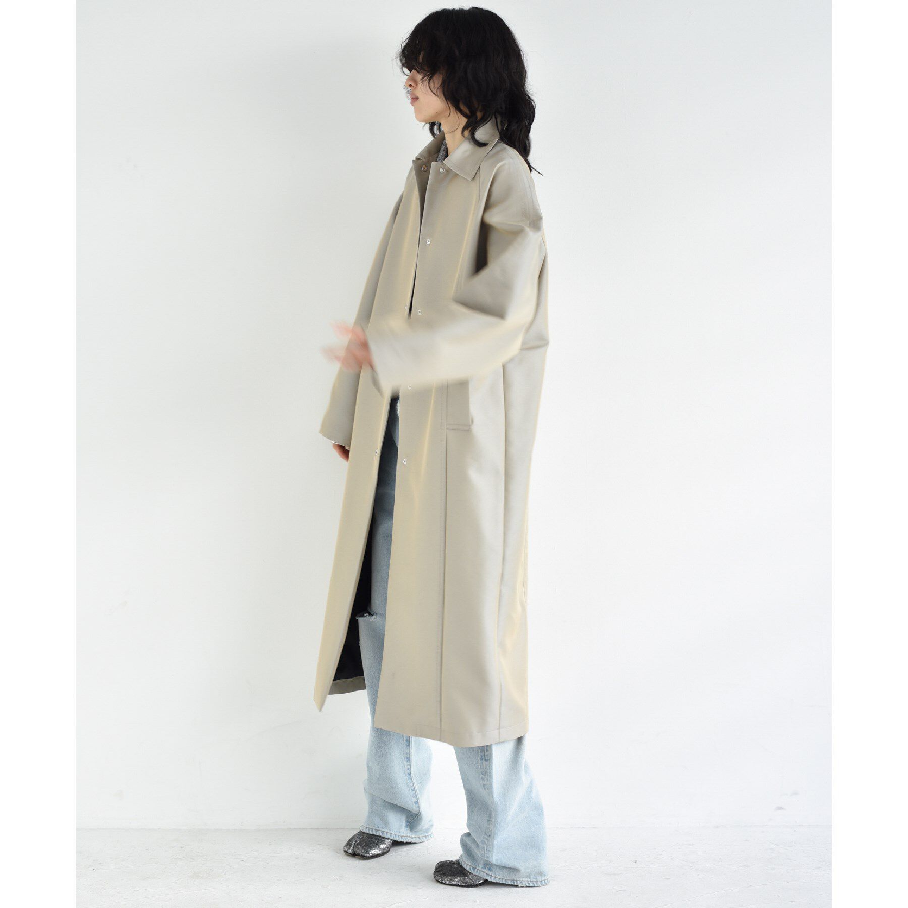 CODE A「balmacaan coat」|ステンカラーコート|
