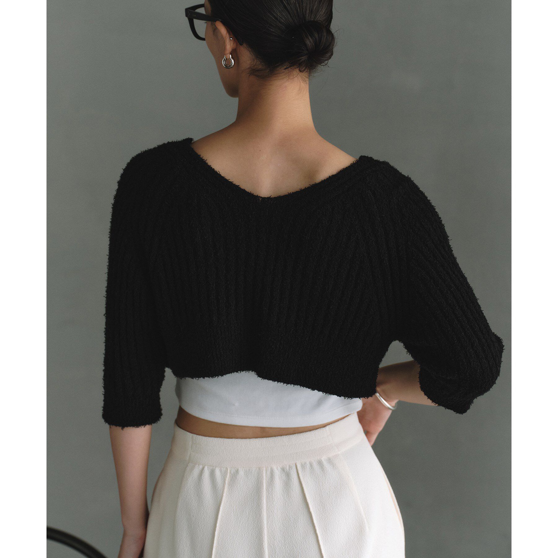 CODE A「carl yarn 2way short cardigan」|カーディガン|