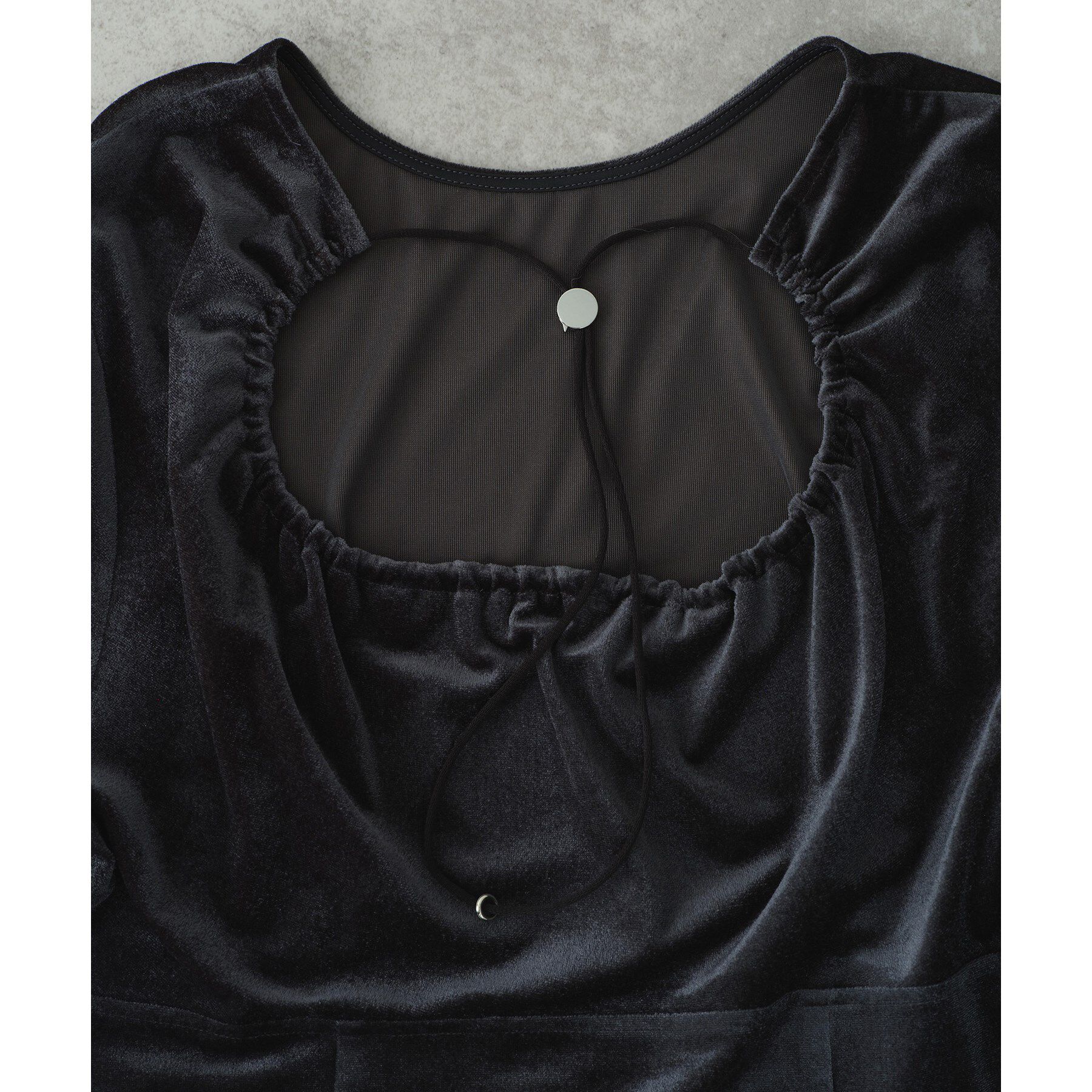 CODE A「velvet open back dress」|ワンピース|