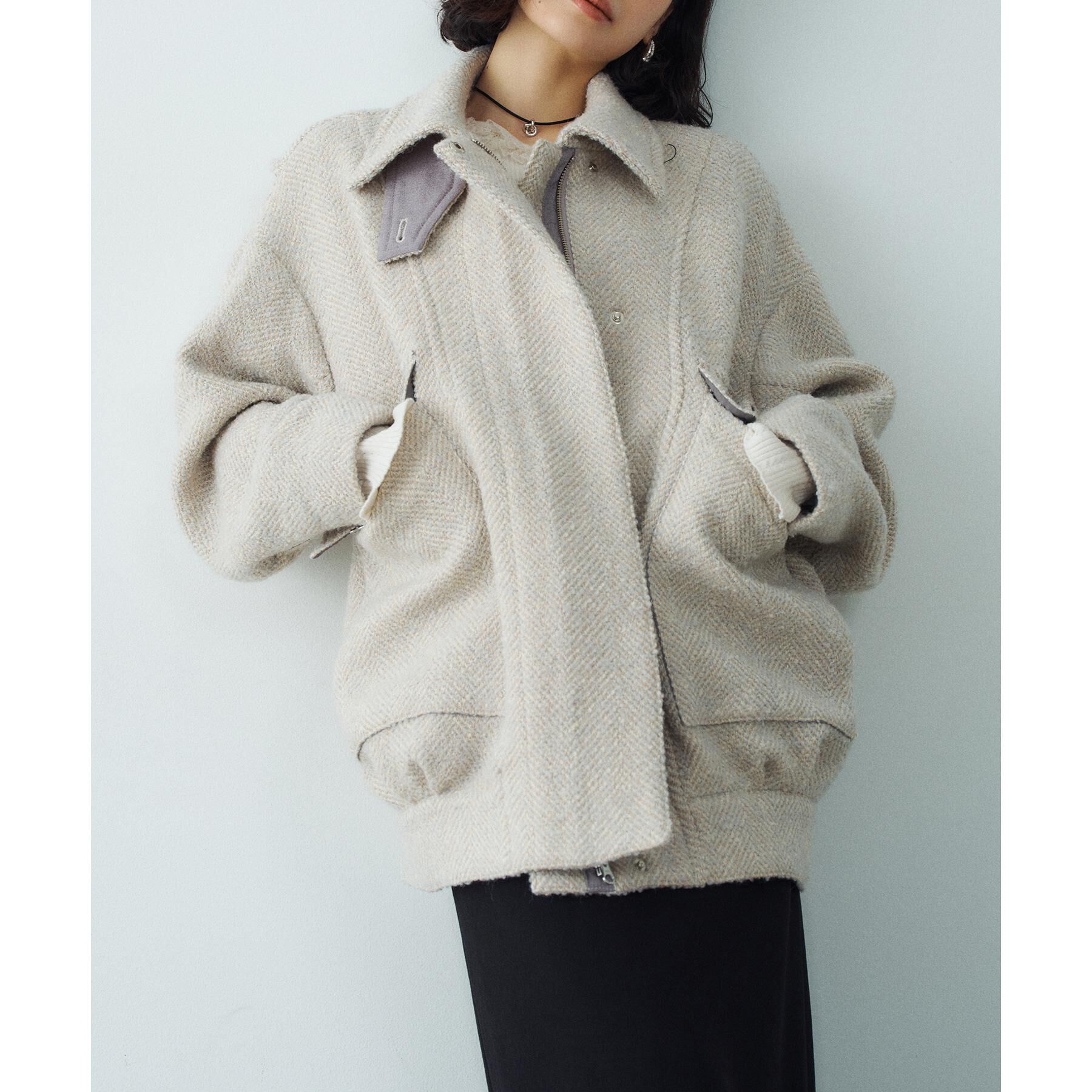 CODE A「oversized tweed blouson」|ダウン|