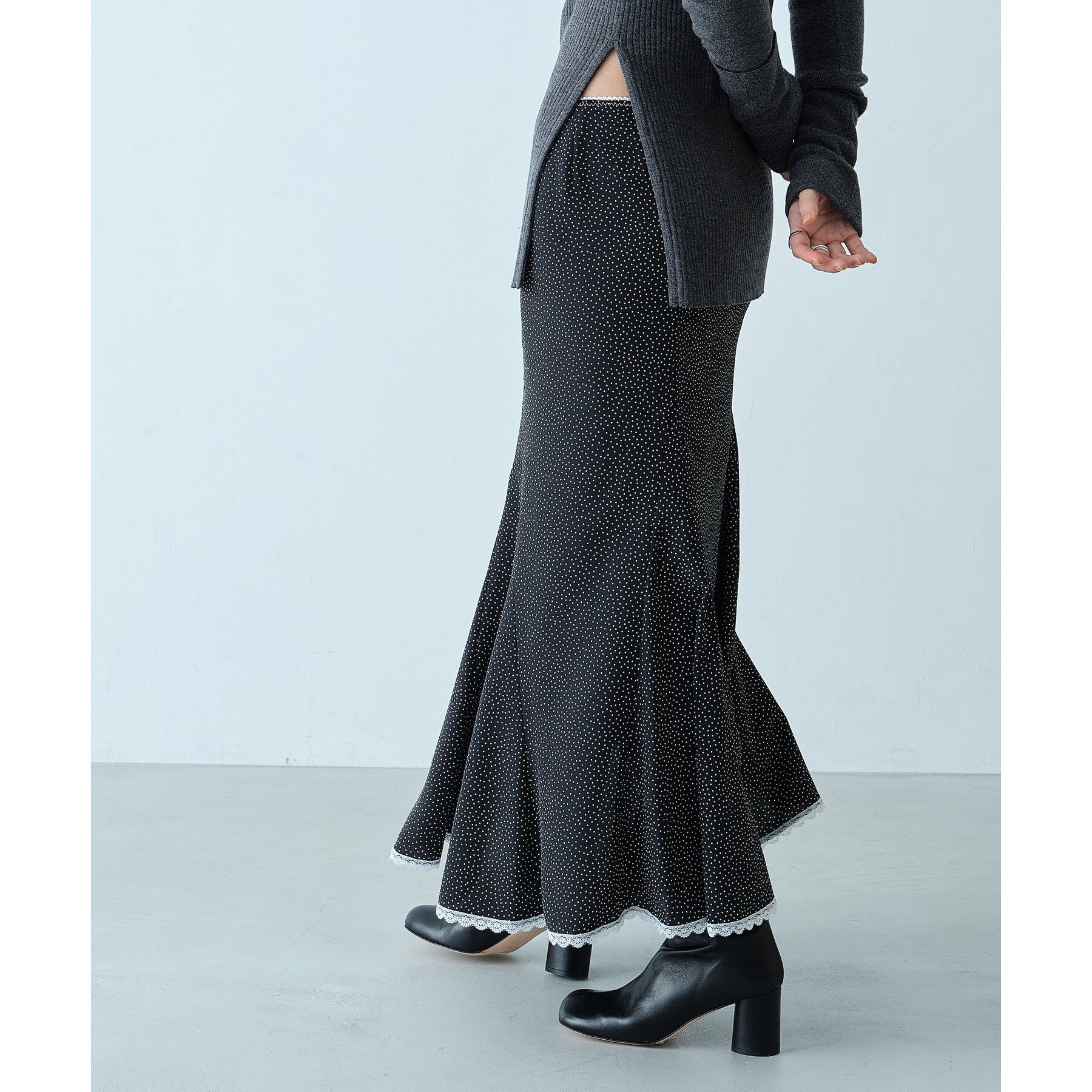 CODE A「femi dot skirt」|スカート|ブラック(119)